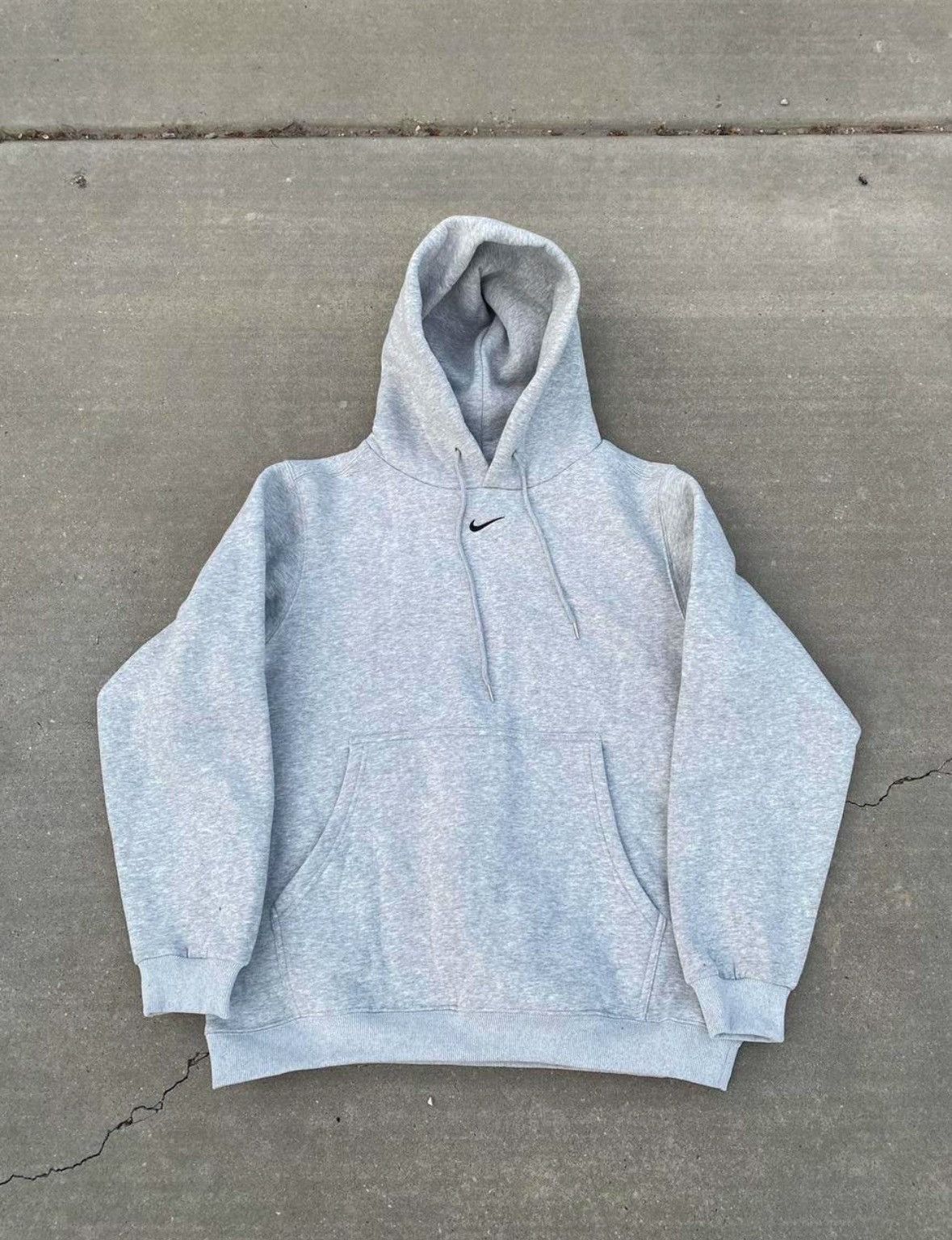 Nike 💫Rare Nike - small swoosh hoodie // gray XL Size US XL / EU 56 / 4 - 1 Thumbnail
