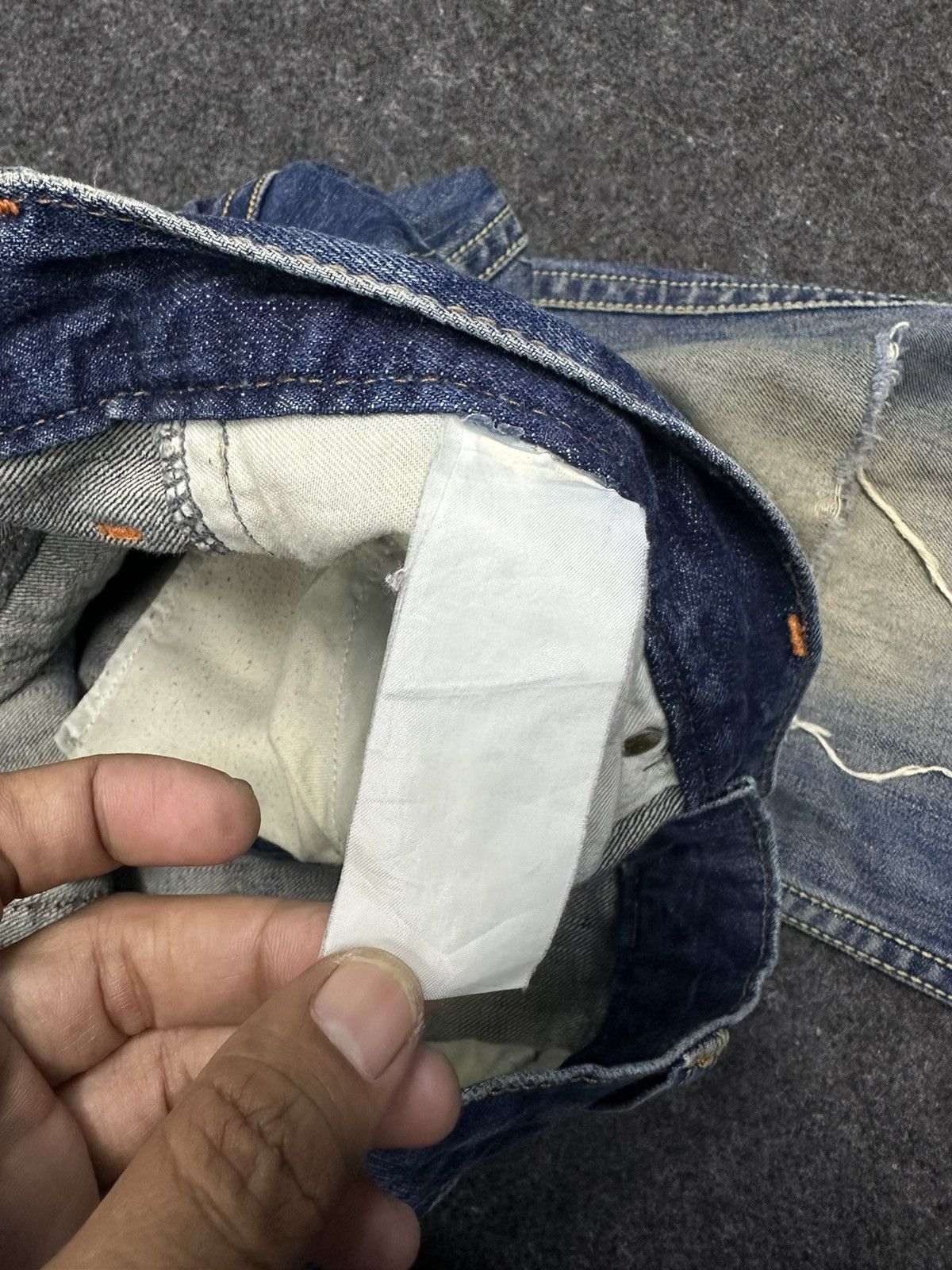 Japanese Brand Genoese Designer Blue Washed Faded Denim 36x33 F56 Size US 36 / EU 52 - 13 Thumbnail
