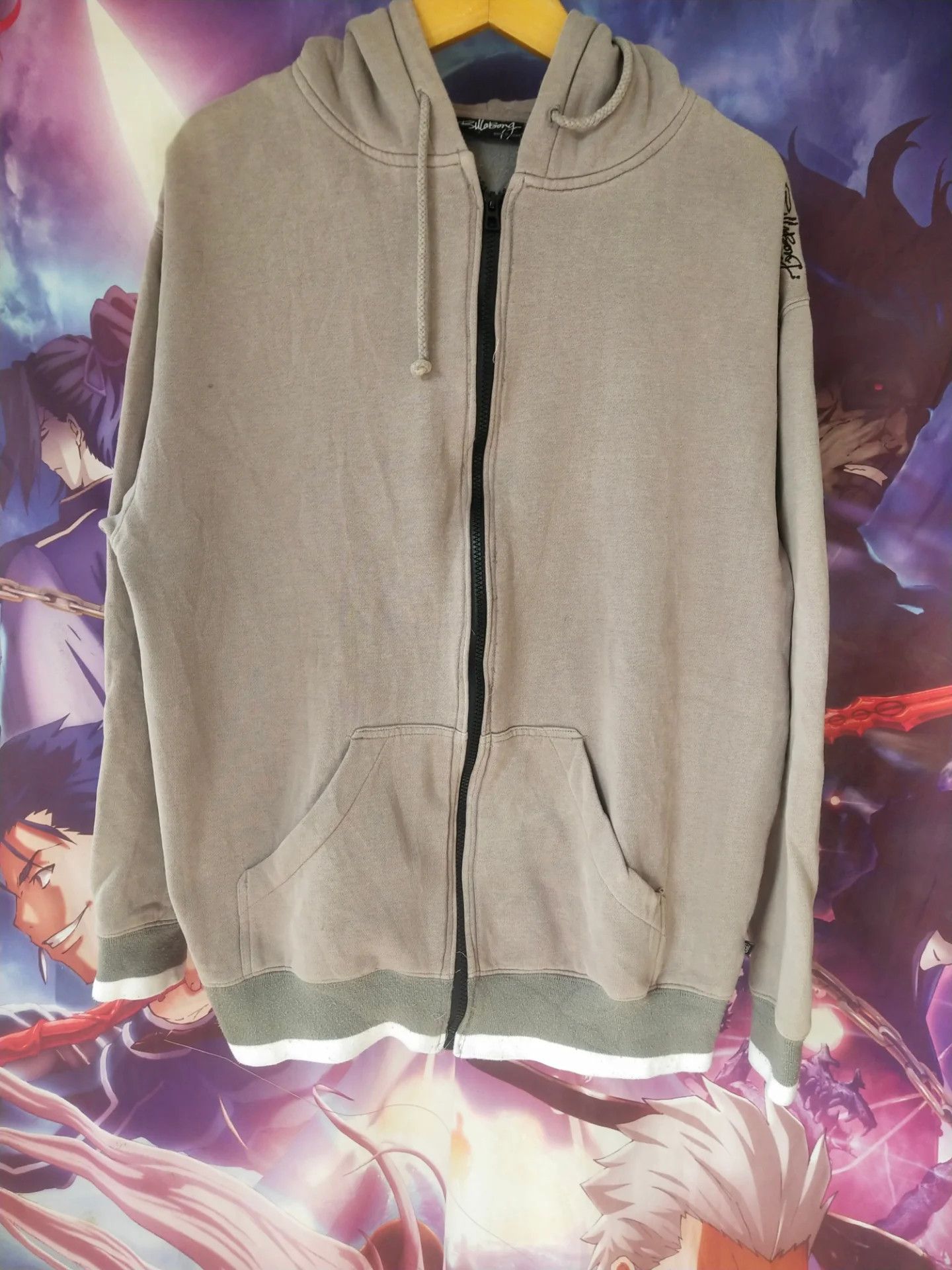 Billabong Billabong Brown Cotton/Poly Full-Zip Hoodie Size US M / EU 48-50 / 2 - 1 Thumbnail