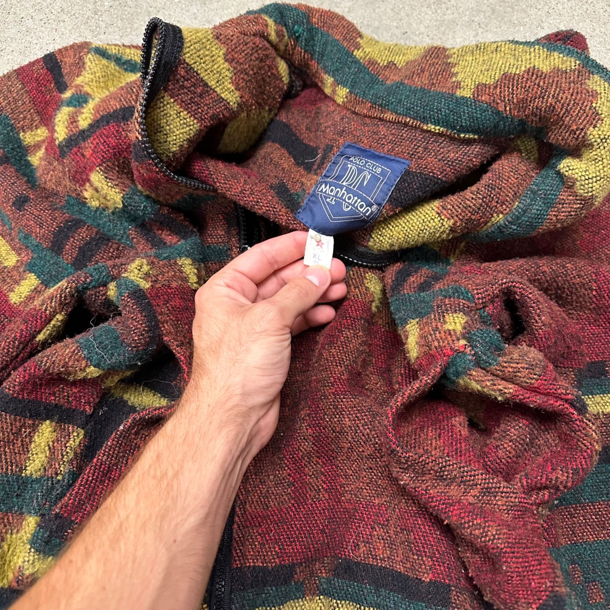 Vintage Vintage Unique Patterned Zip Up Woven Jacket Size US XL / EU 56 / 4 - 3 Thumbnail