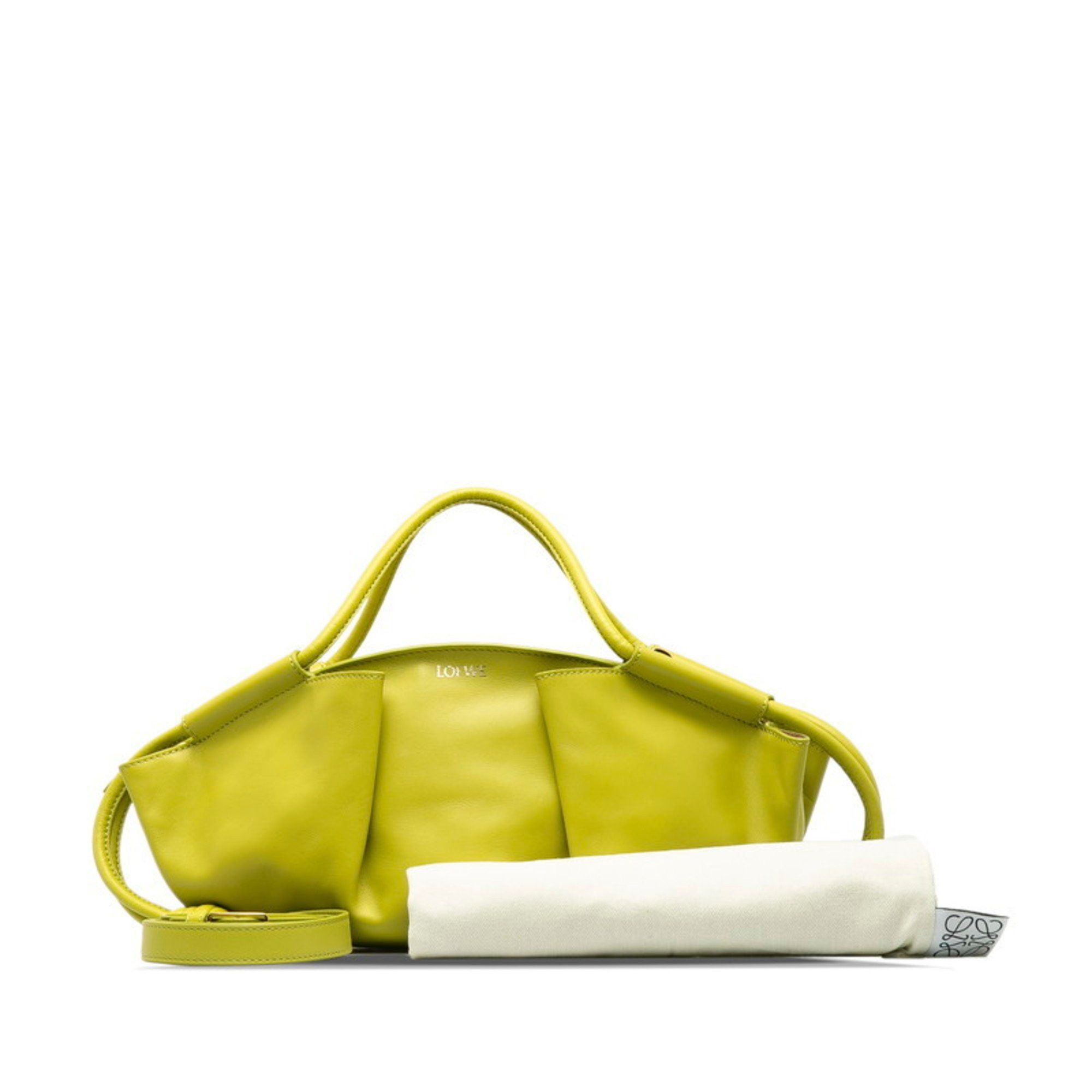 Loewe LOEWE Paseo Bag, 2-Way Handbag/Shoulder Green Leather, Women's Size ONE SIZE - 1 Thumbnail