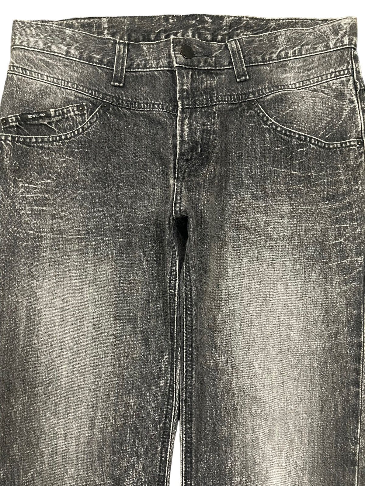 Edwin Vintage 90s Edwin Japan Faded Wash Style Loose Jeans Size US 34 / EU 50 - 3 Thumbnail