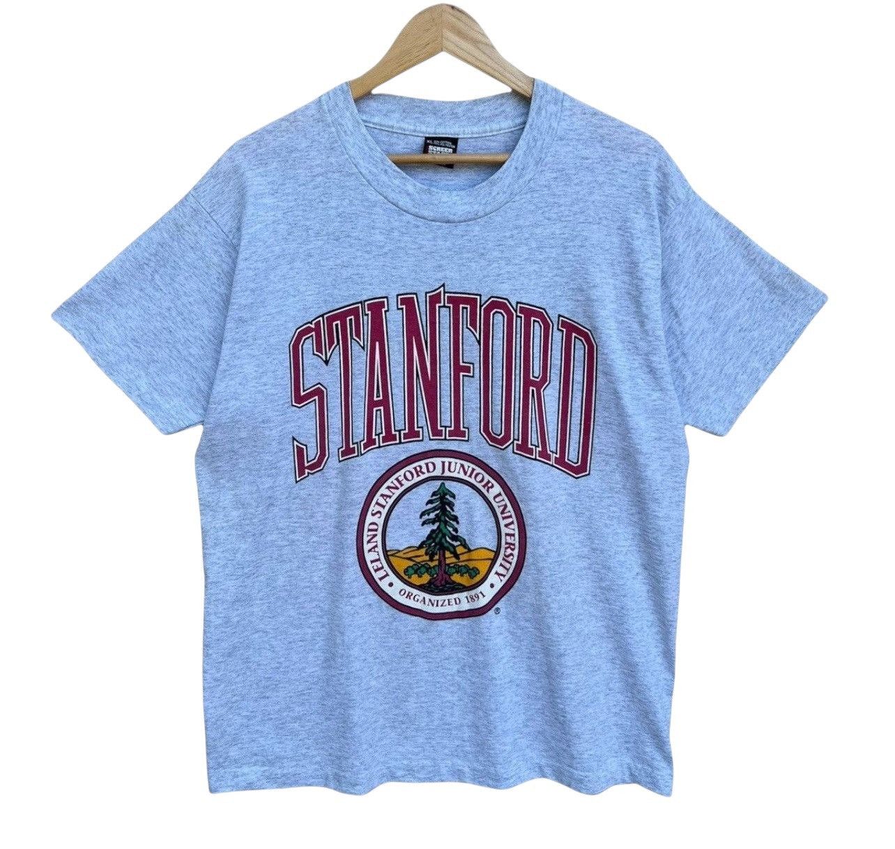 Vintage Vintage 90s Stanford University Collage Tee Made In Usa Size US XL / EU 56 / 4 - 1 Thumbnail