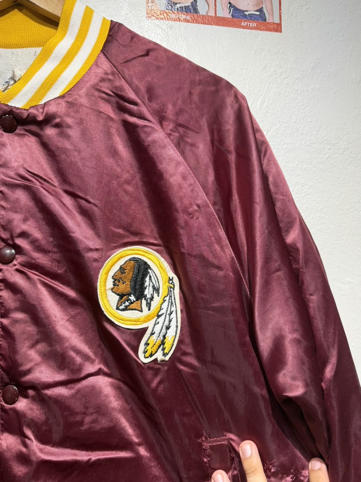 Chalk Line vintage 1980s Chalk Line Washington Redskins satin jacket Size US XL / EU 56 / 4 - 4 Thumbnail