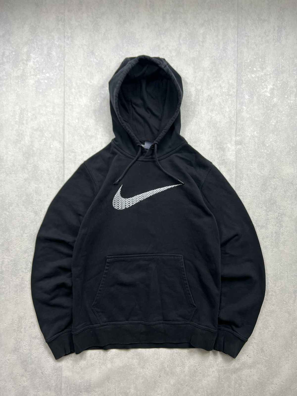 00’s NIKE BIG CENTR SWOOSH LOGO Y2K HOODIE RARE