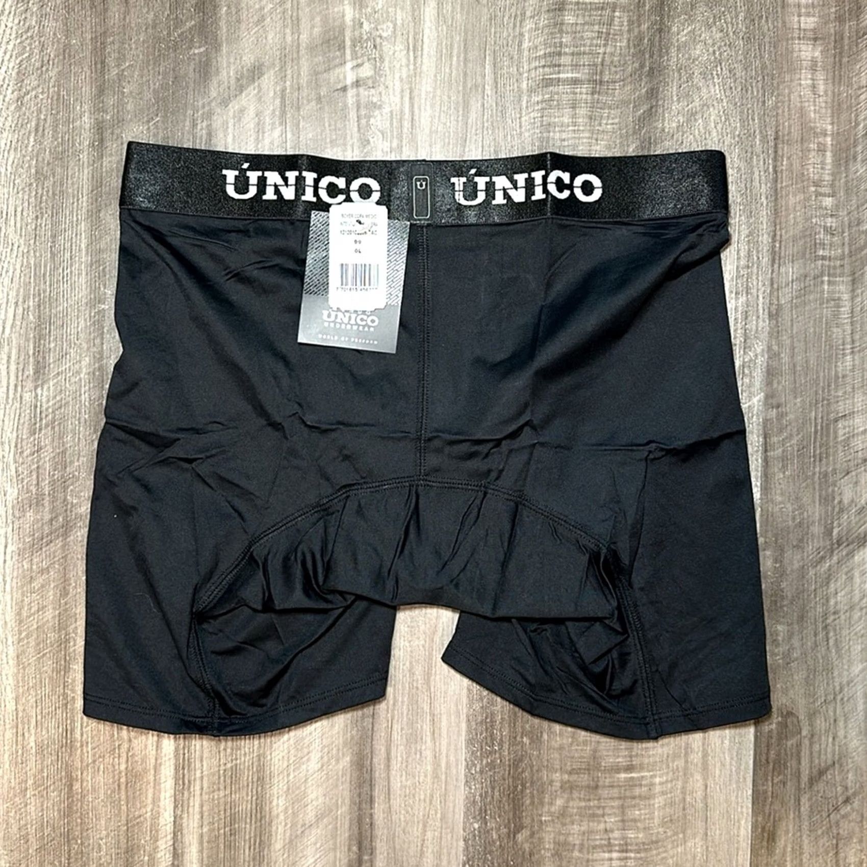 Vintage Unico Boxer Brief - Large Mens Underwear Black - Regular Size L - Microfiber Boxers Briefs Size 42R - 2 Thumbnail