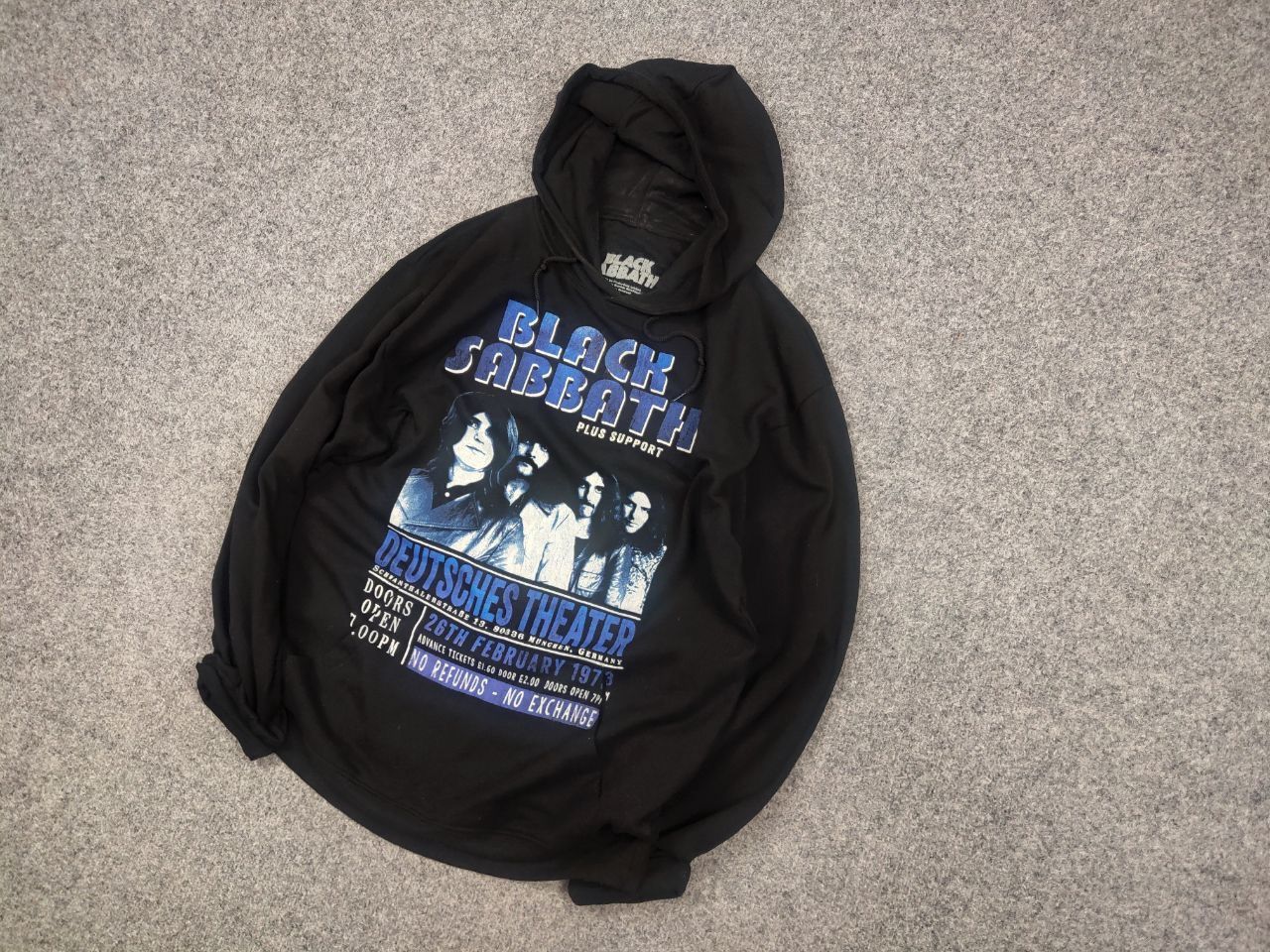 Black Sabbath Black Sabbath plus support Vintage Band Logo Black Hoodie Size US M / EU 48-50 / 2 - 2 Thumbnail