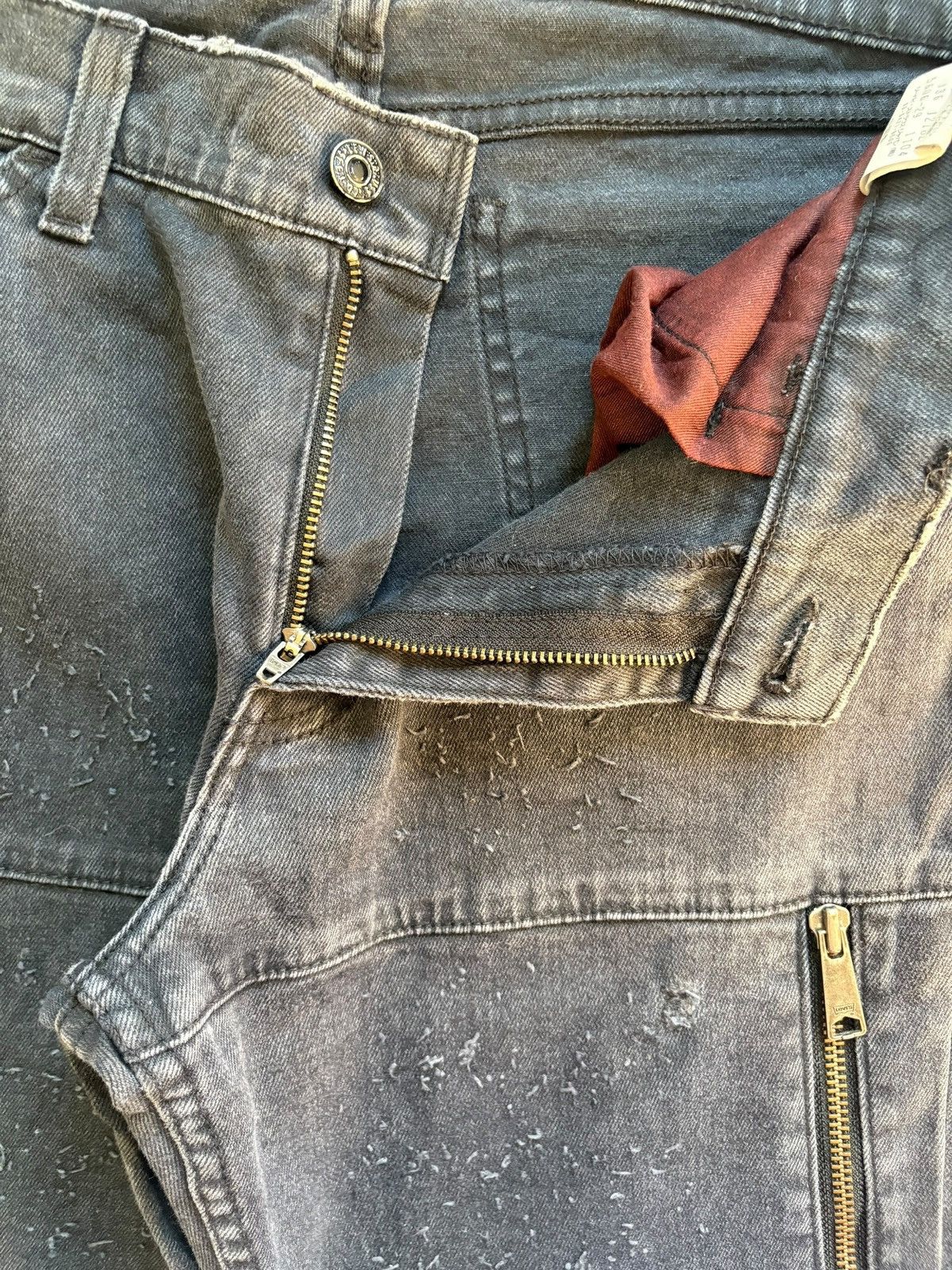 Levi's Vintage 90s Levis 606 Tactical Zipper Black Jeans Size US 34 / EU 50 - 9 Thumbnail