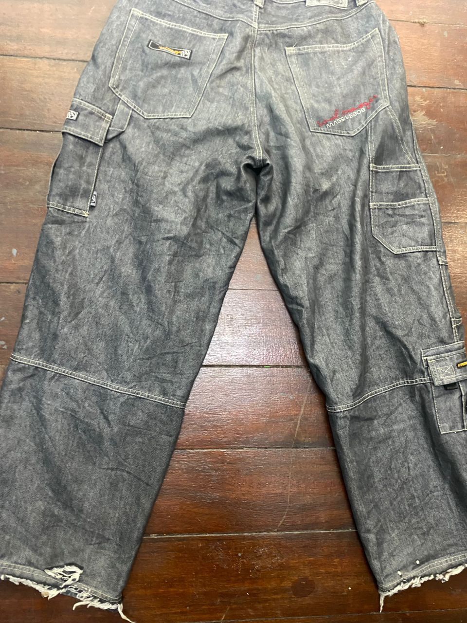 Other Freaky massive distressed denim baggy cargo pants Size US 36 / EU 52 - 15 Thumbnail