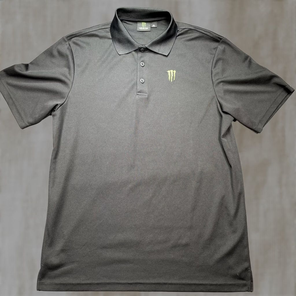 Vintage Monster Energy Polo Black Shirt Buttoned Down Mens Medium Size US M / EU 48-50 / 2 - 1 Thumbnail