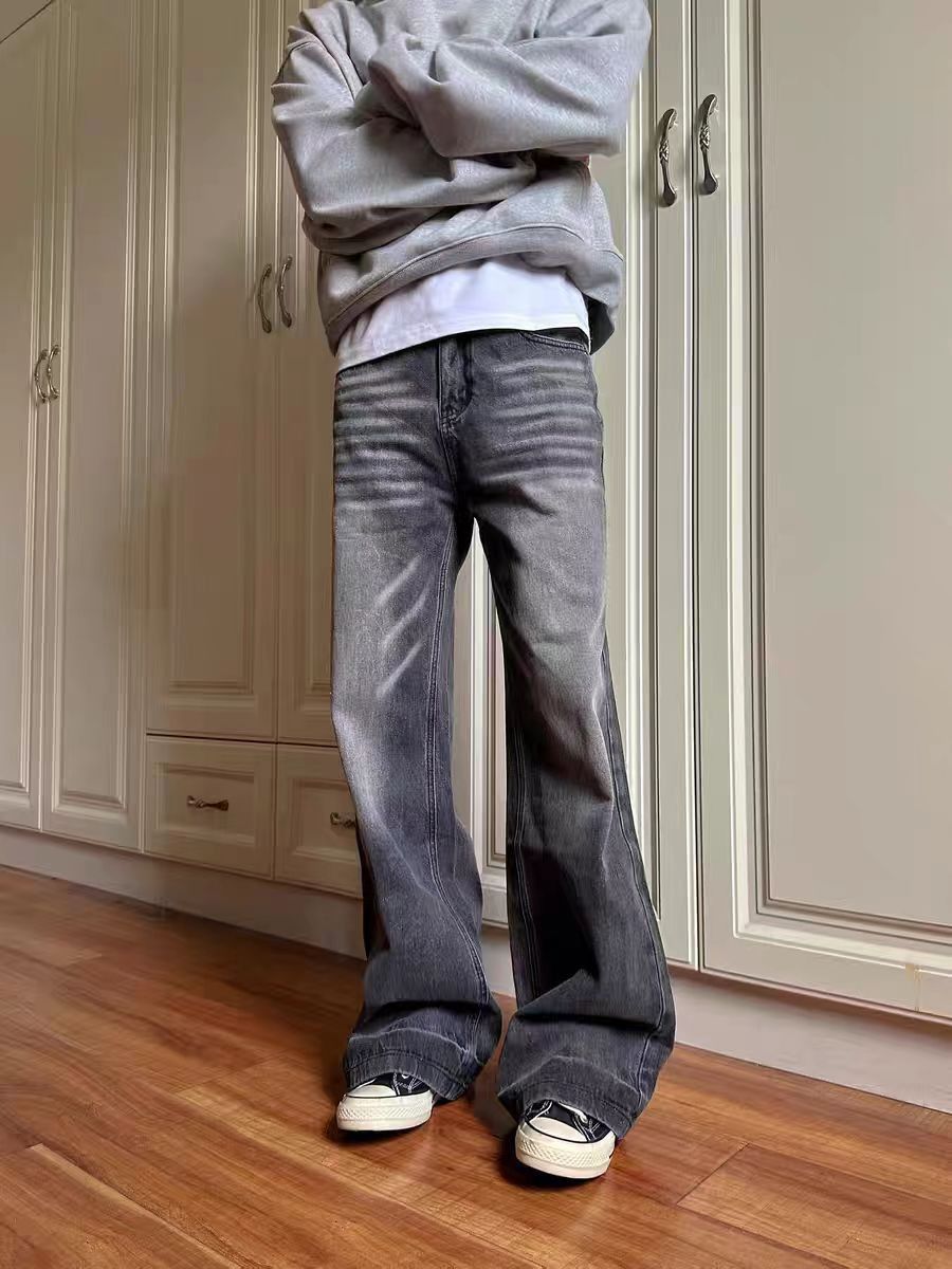 Japanese Brand × Jean Washed vintage Y2K micro flare cat whisker jeans Size US 34 / EU 50 - 1 Thumbnail