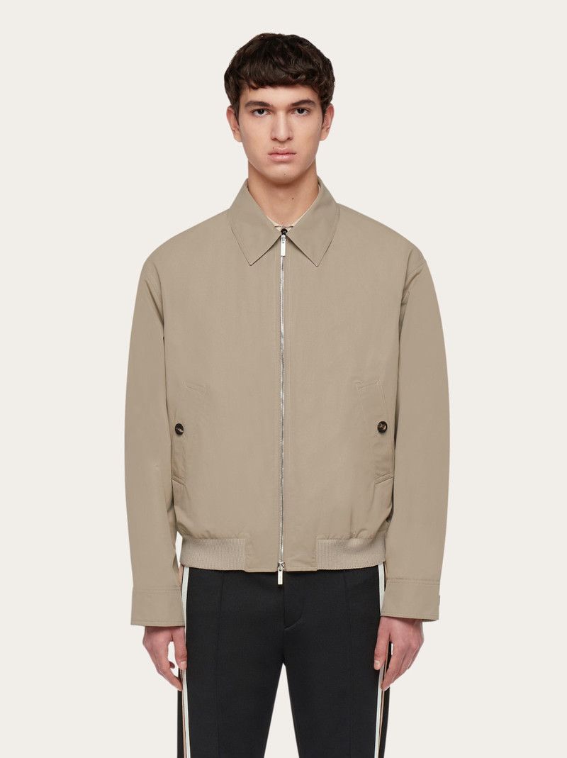 Salvatore Ferragamo o1s1rm0126 Zip up Blouson Jacket in Beige Size US XL / EU 56 / 4 - 2 Thumbnail