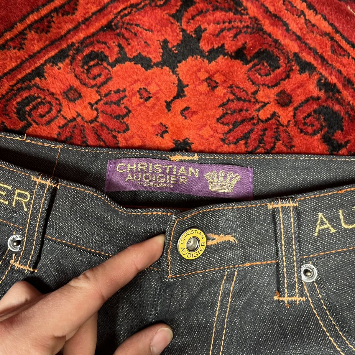 Ed Hardy Christian Audigier Denim Y2K Streetwear Shorts Skull Roses Size US 34 / EU 50 - 13 Thumbnail
