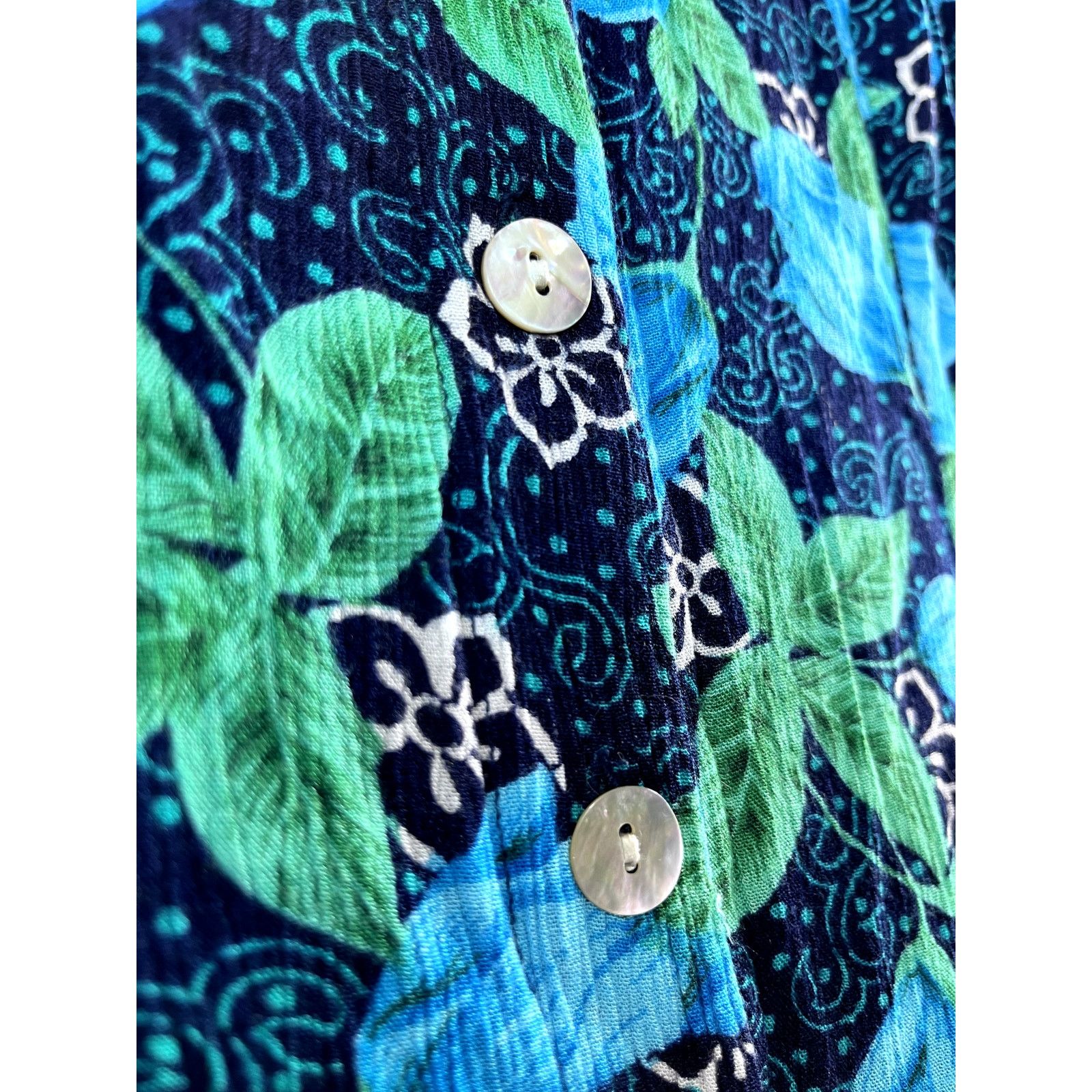 Vintage Vintage Women's Blue Floral Betsy Lauren L Size L / US 10 / IT 46 - 3 Thumbnail