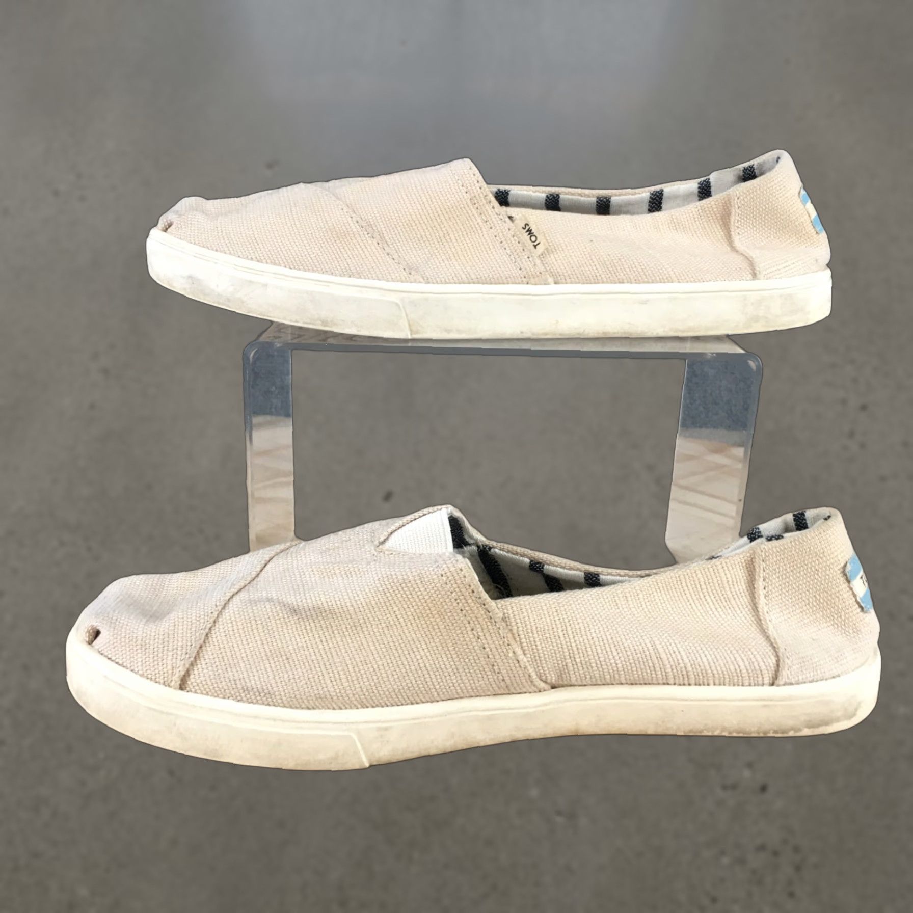 Toms TOMS Shoes Womens 8.5 Alpargatas Slip On Tan Canvas Low Top Comfort Casual Size M / US 6-8 / IT 42-44 - 1 Thumbnail