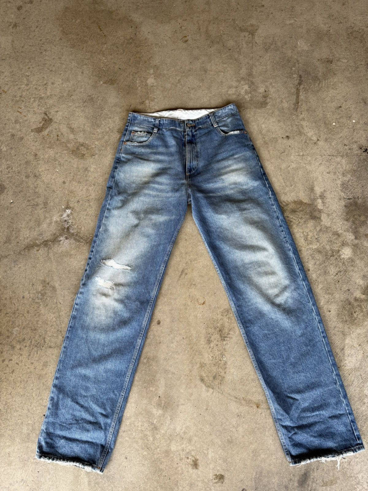 Maison Margiela MM6 Distressed Baggy Jeans