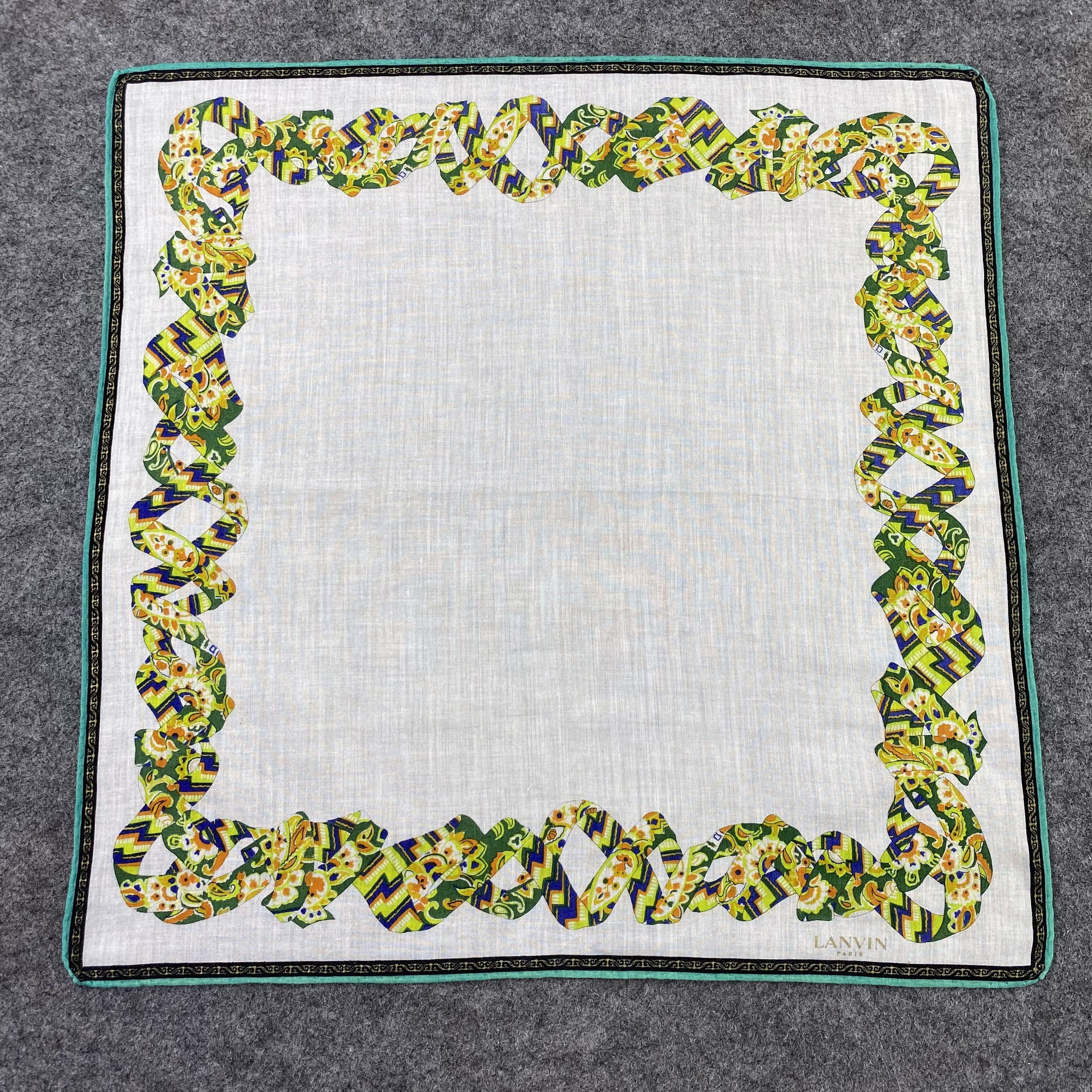 Lanvin × Vintage Lanvin Handkerchief / Bandana / Neckerchief / Headscarf-B689 Size ONE SIZE - 3 Thumbnail