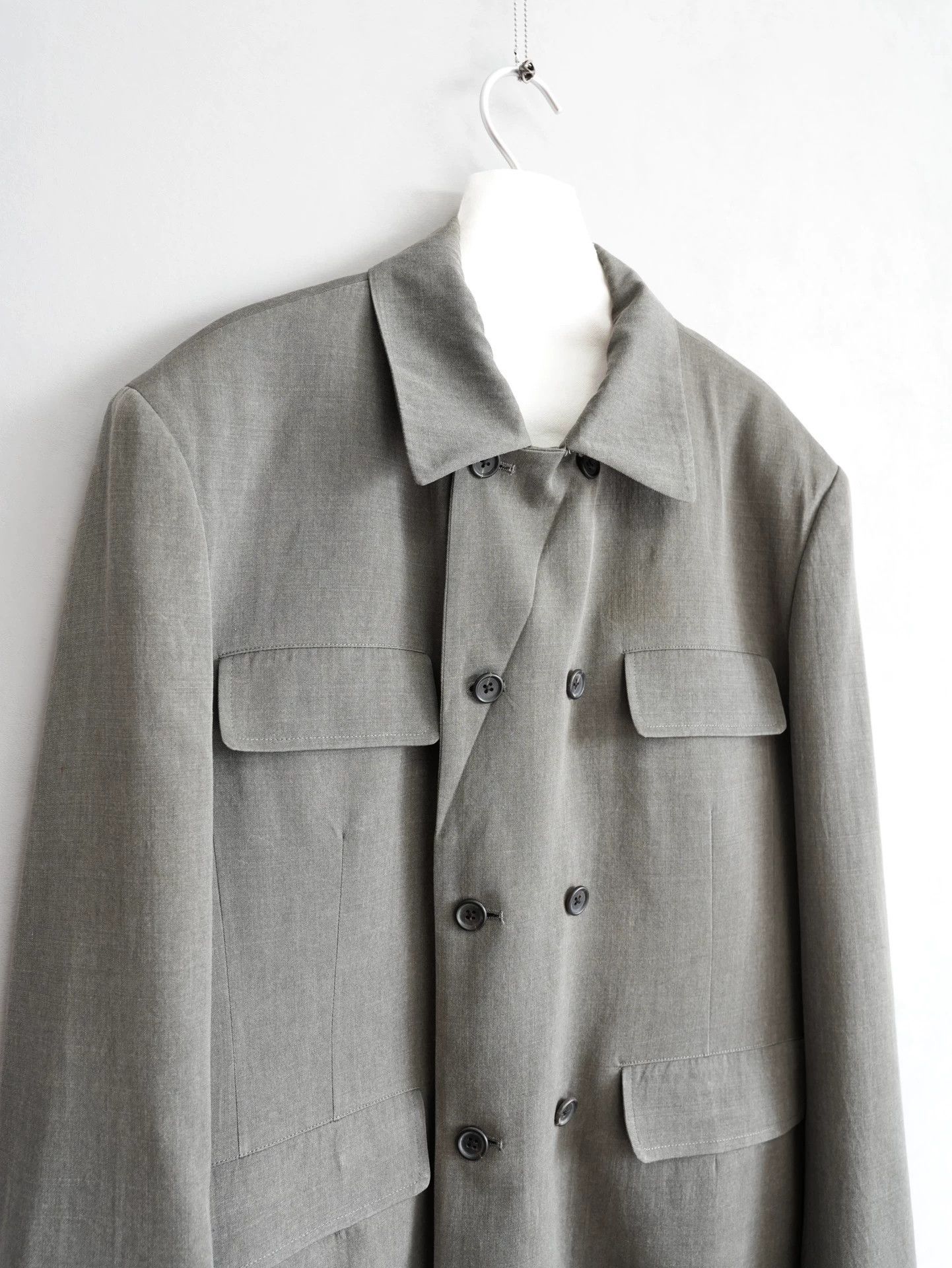 Yohji Yamamoto Yohji Yamamoto 95SS Double Breasted Cement Gray Jacket M Size US M / EU 48-50 / 2 - 5 Thumbnail
