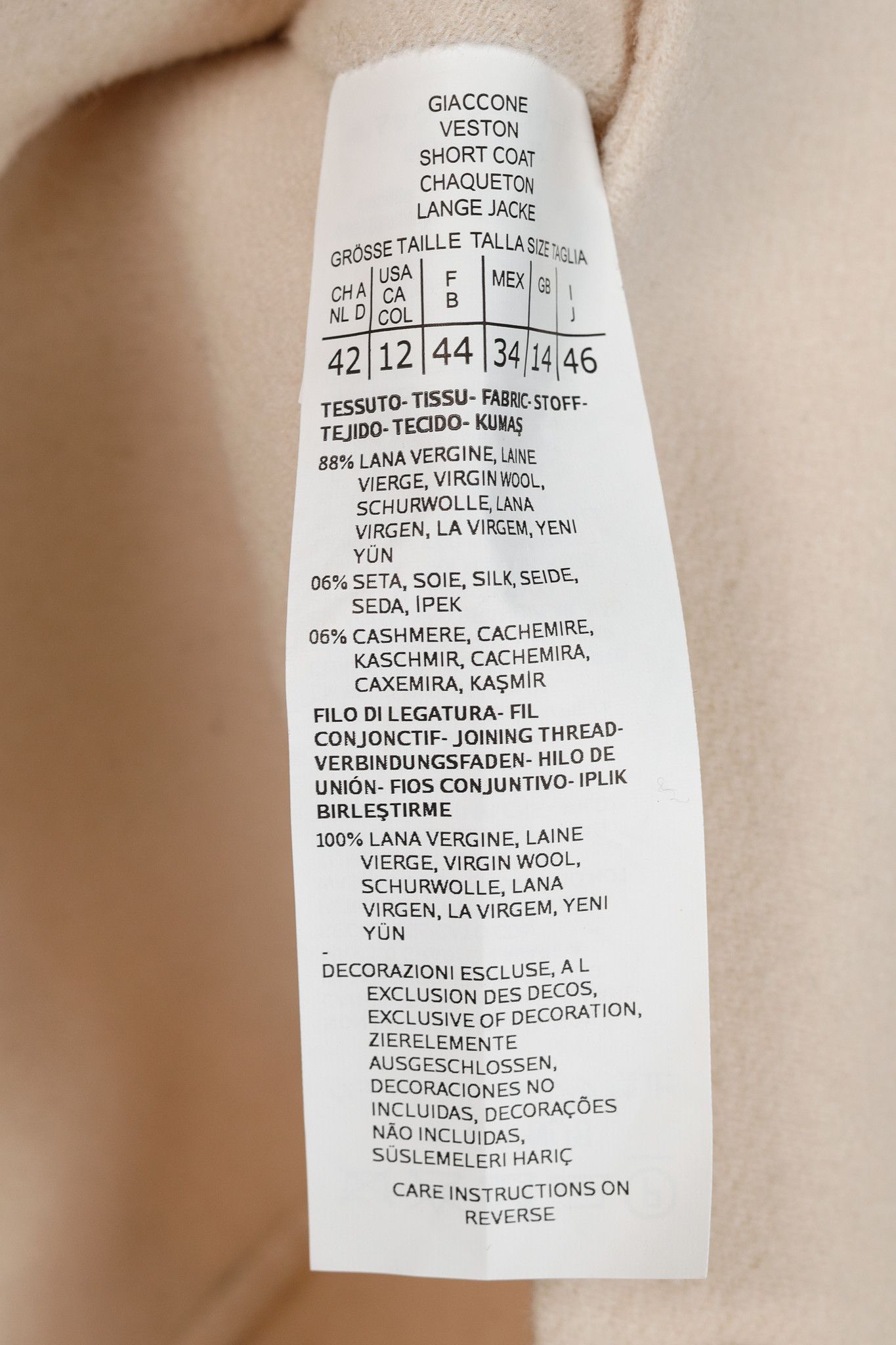 Max Mara Max Mara Studio Beige Wool Embellished-Neck Coat Size XL / US 12-14 / IT 48-50 - 9 Thumbnail