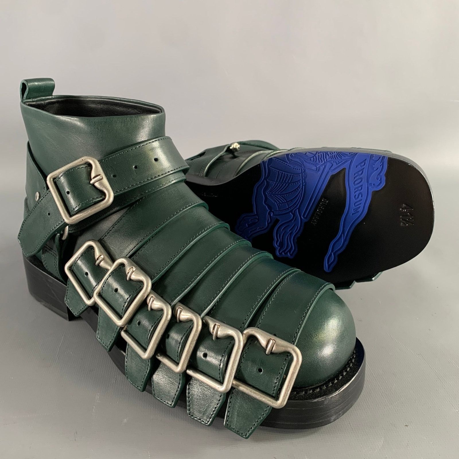 Burberry BURBERRY Size 8.5 Green Leather Pull On Boots Size US 8.5 / EU 41-42 - 5 Thumbnail