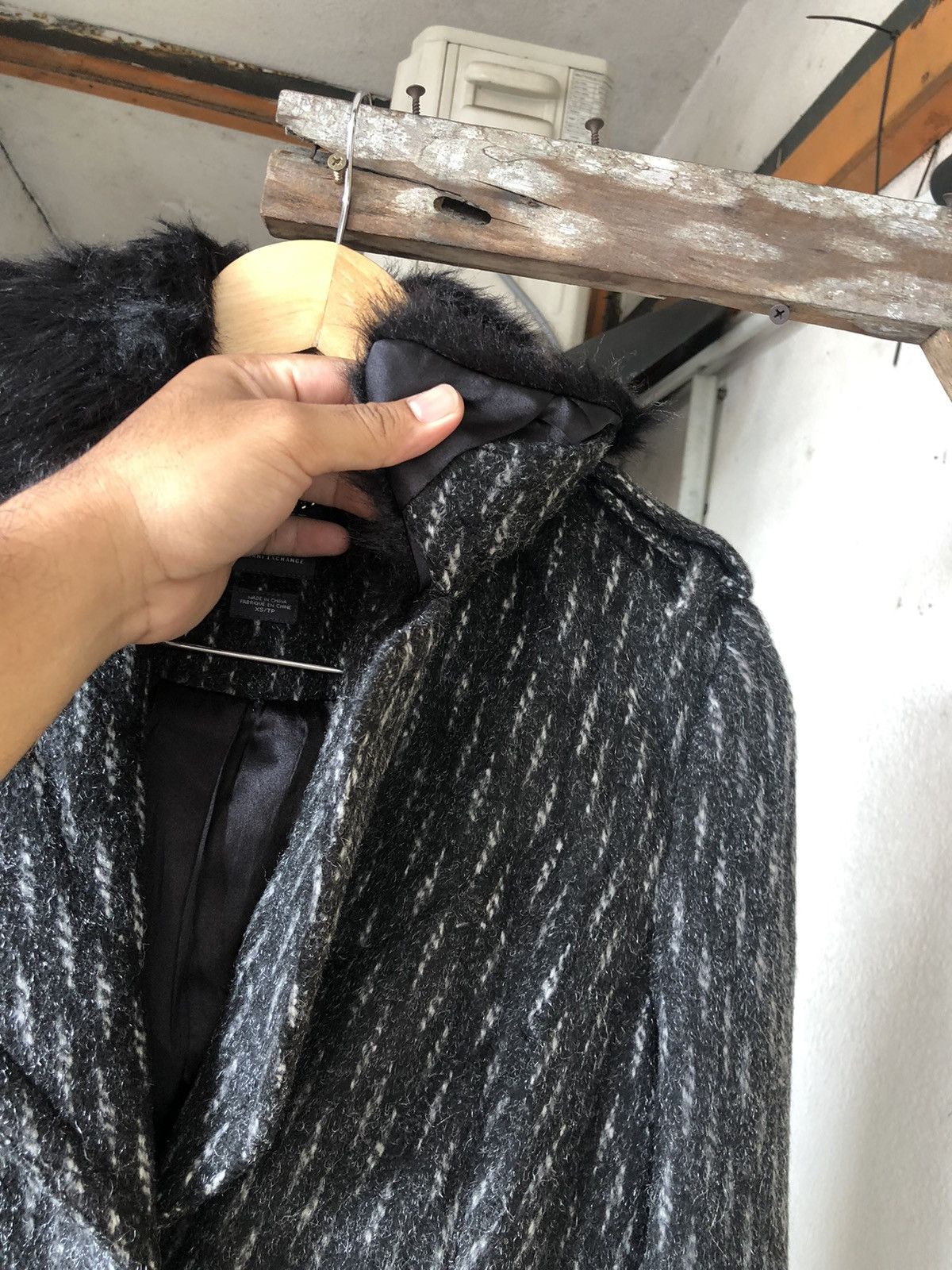 Armani Exchange Armani Exchange Collection Glen Plaid Wool Winter Coat Size XS / US 0-2 / IT 36-38 - 4 Thumbnail