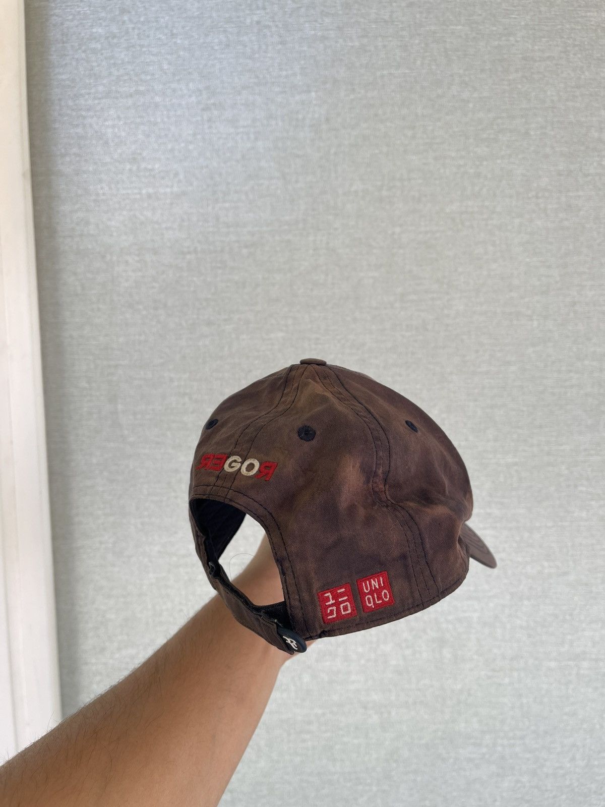 Uniqlo Rare ROGER FEDERER x Uniqlo RF CRAZY DISTRESSED Cap Size ONE SIZE - 3 Thumbnail