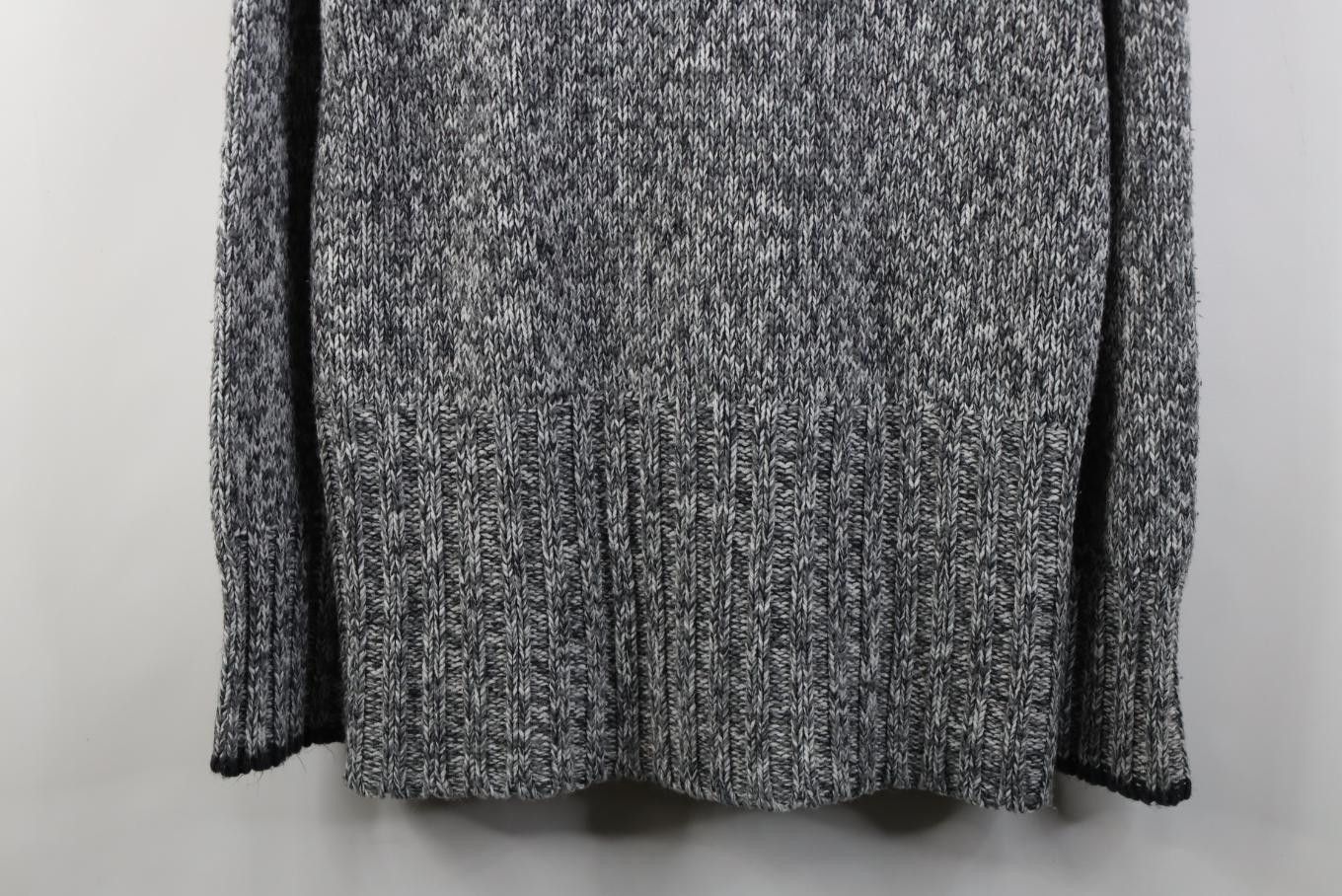 Vintage Vintage 90s Streetwear Blank Knit Mock Neck Sweater Gray Size M / US 6-8 / IT 42-44 - 3 Thumbnail