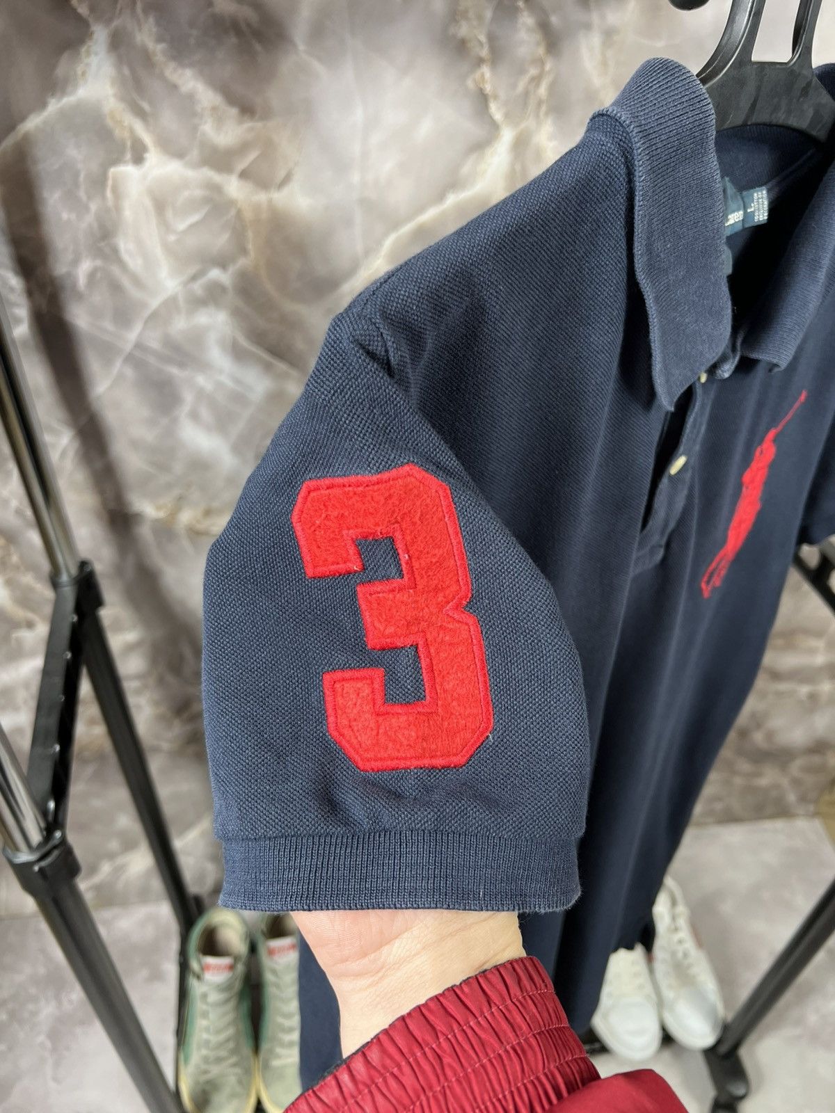 Polo Ralph Lauren × Vintage Vintage Polo Ralph Lauren Distressed Y2k Polo Size US L / EU 52-54 / 3 - 4 Thumbnail