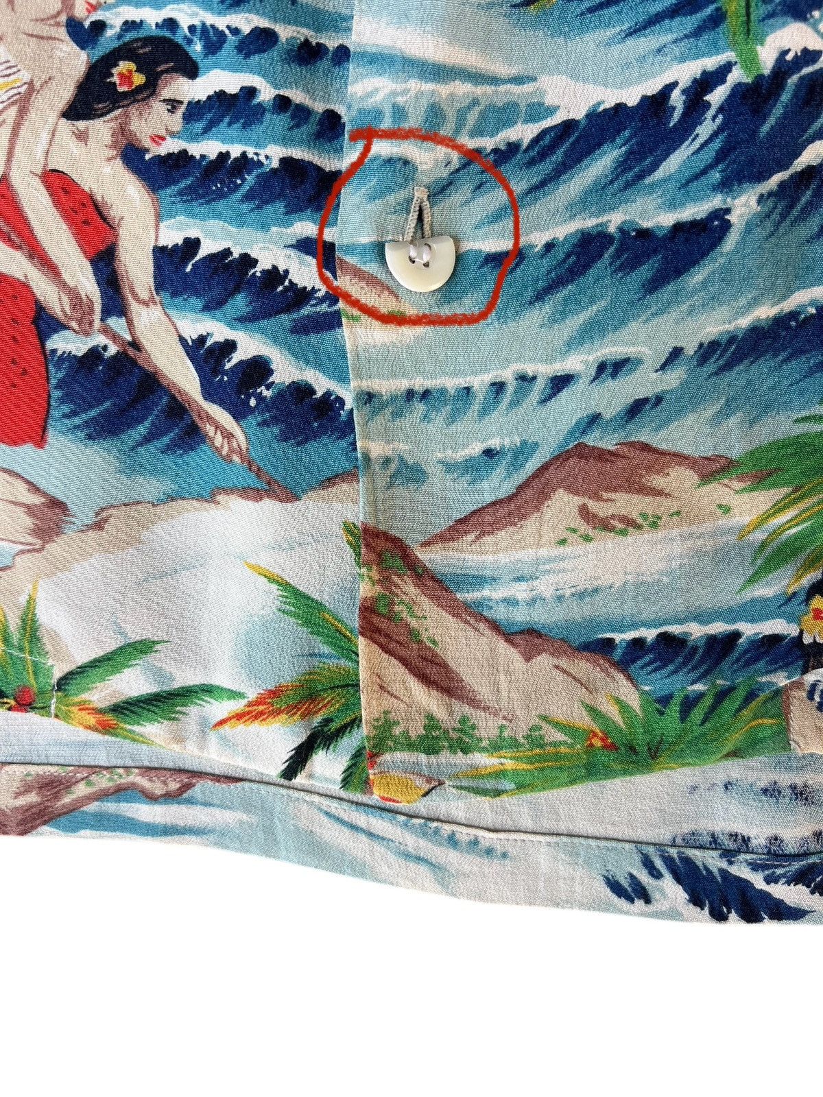 Sun Surf VTG Sun Surf Hula Girls Fisherman Crepe Rayon Hawaiian Shirt Size US M / EU 48-50 / 2 - 17 Thumbnail