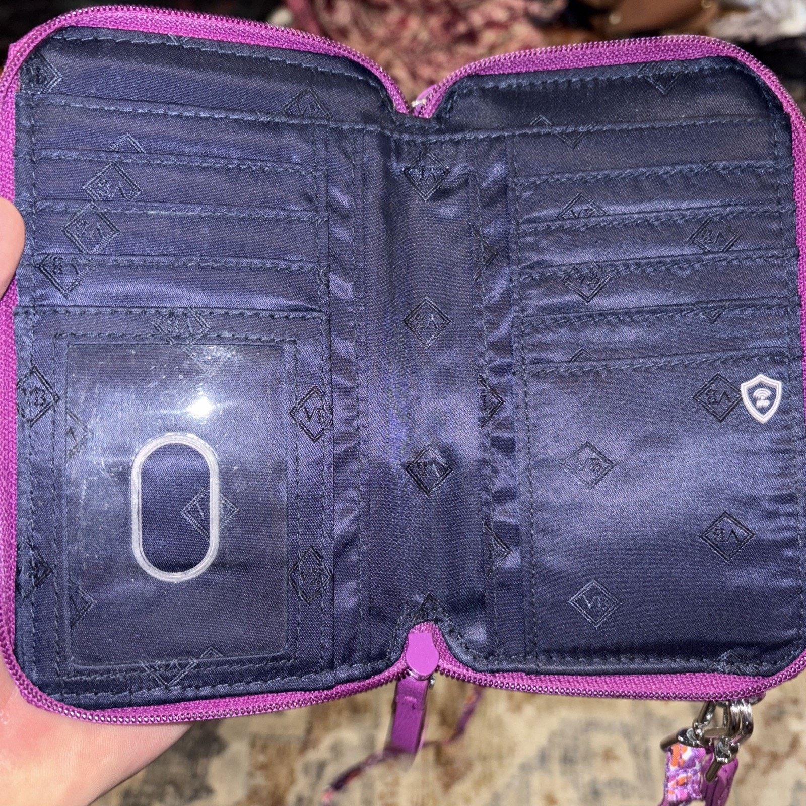 Vera Bradley Vera Bradley Mini Hipster Crossbody Plum Crazy Pattern Size ONE SIZE - 6 Thumbnail