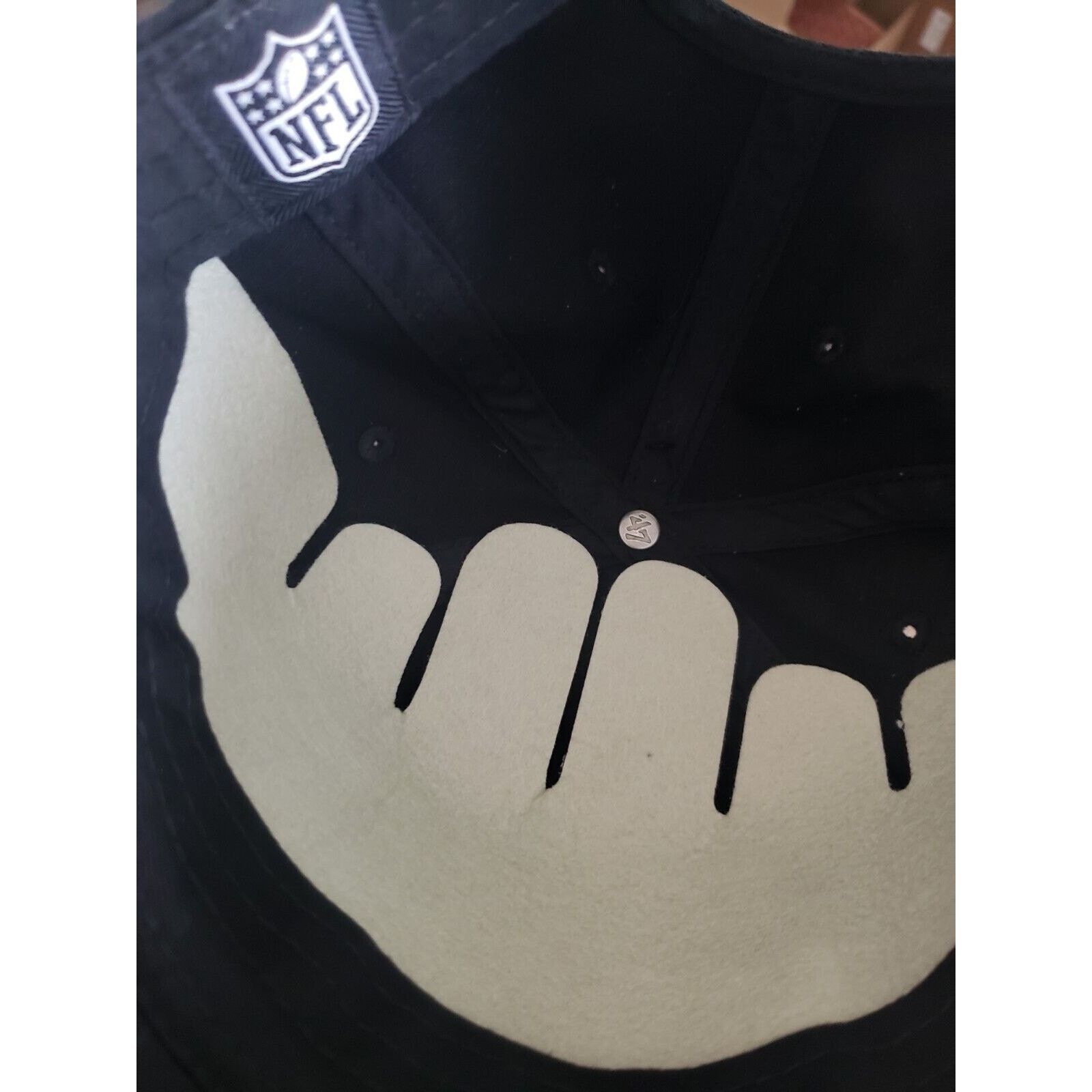 47 Las Vegas Raiders Hat 47 Clean Up Strapback Black 47 Brand Size ONE SIZE - 7 Thumbnail