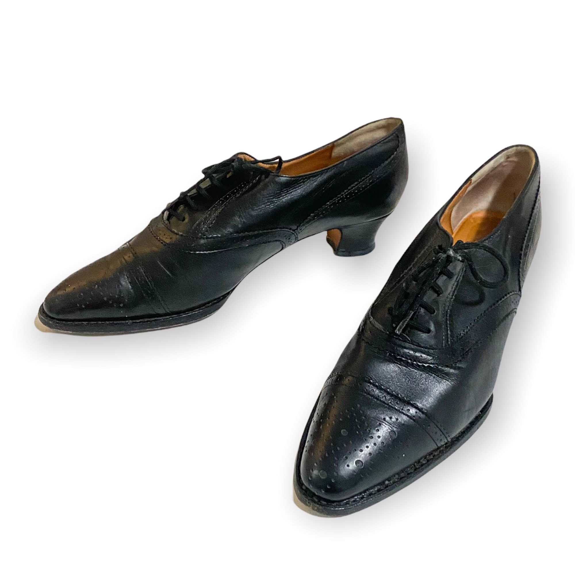 Robert Clergerie Vintage Robert Clergerie Oxford Heels 90s Black Leather Size US 7.5 / IT 37.5 - 4 Thumbnail