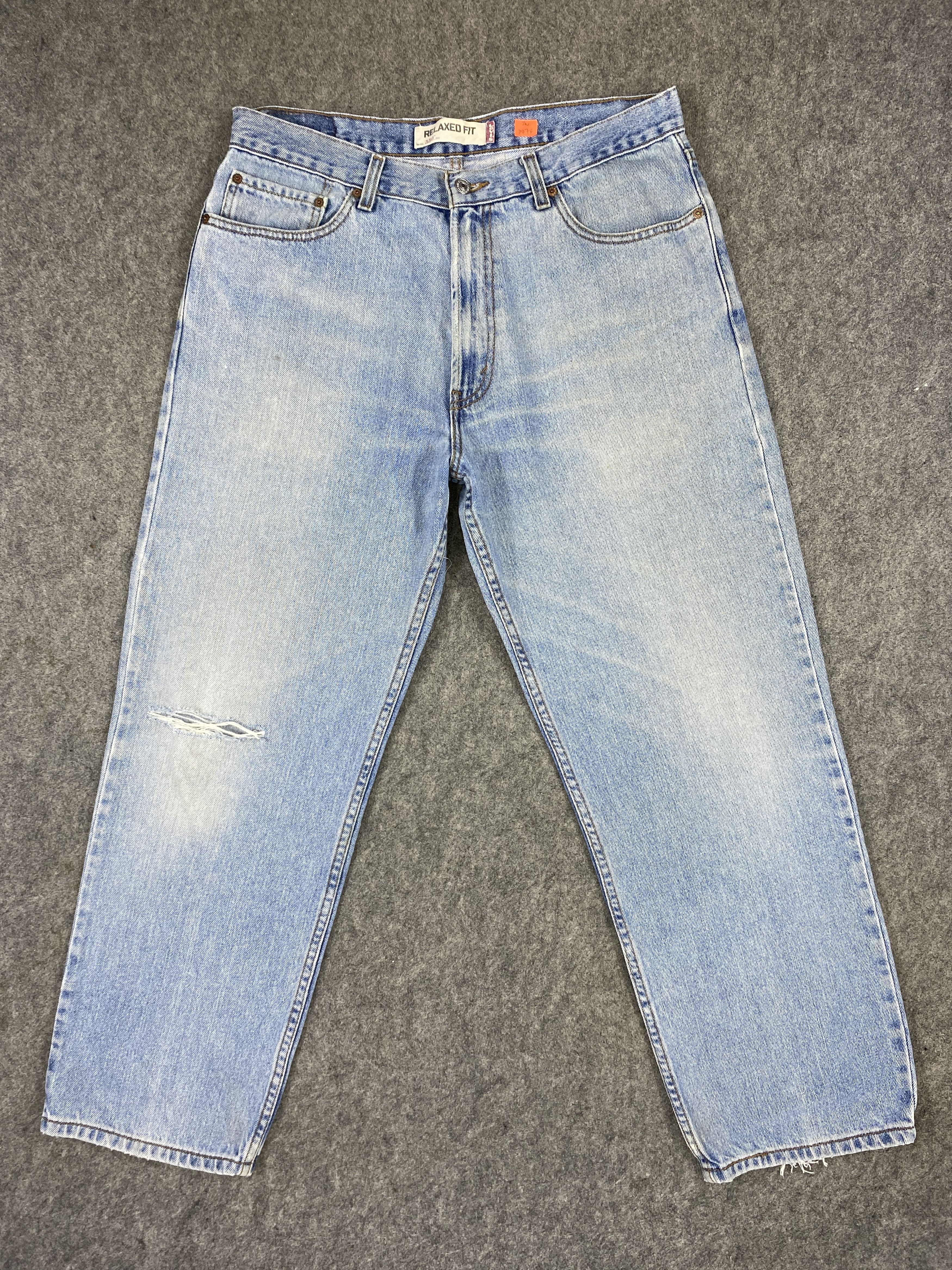 image of Distressed Denim x Hype Blue Wash Vintage Levi's 550 Jeans 35X31.5 Denim -Jn2074, Men's