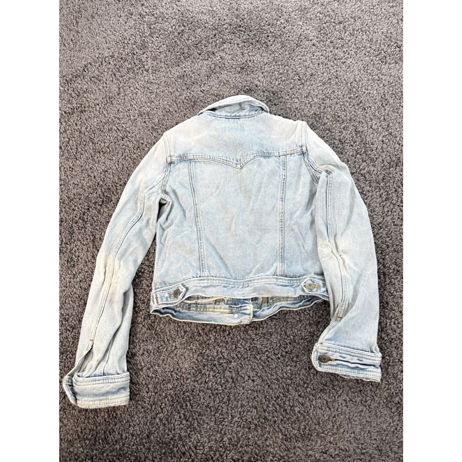 Vintage VINTAGE Wet-seal Denim Jacket Womens Medium Light Wash Distressed Y2K Shirt Womens Medium Blue 90s Classic Mens? Size M / US 6-8 / IT 42-44 - 5 Thumbnail