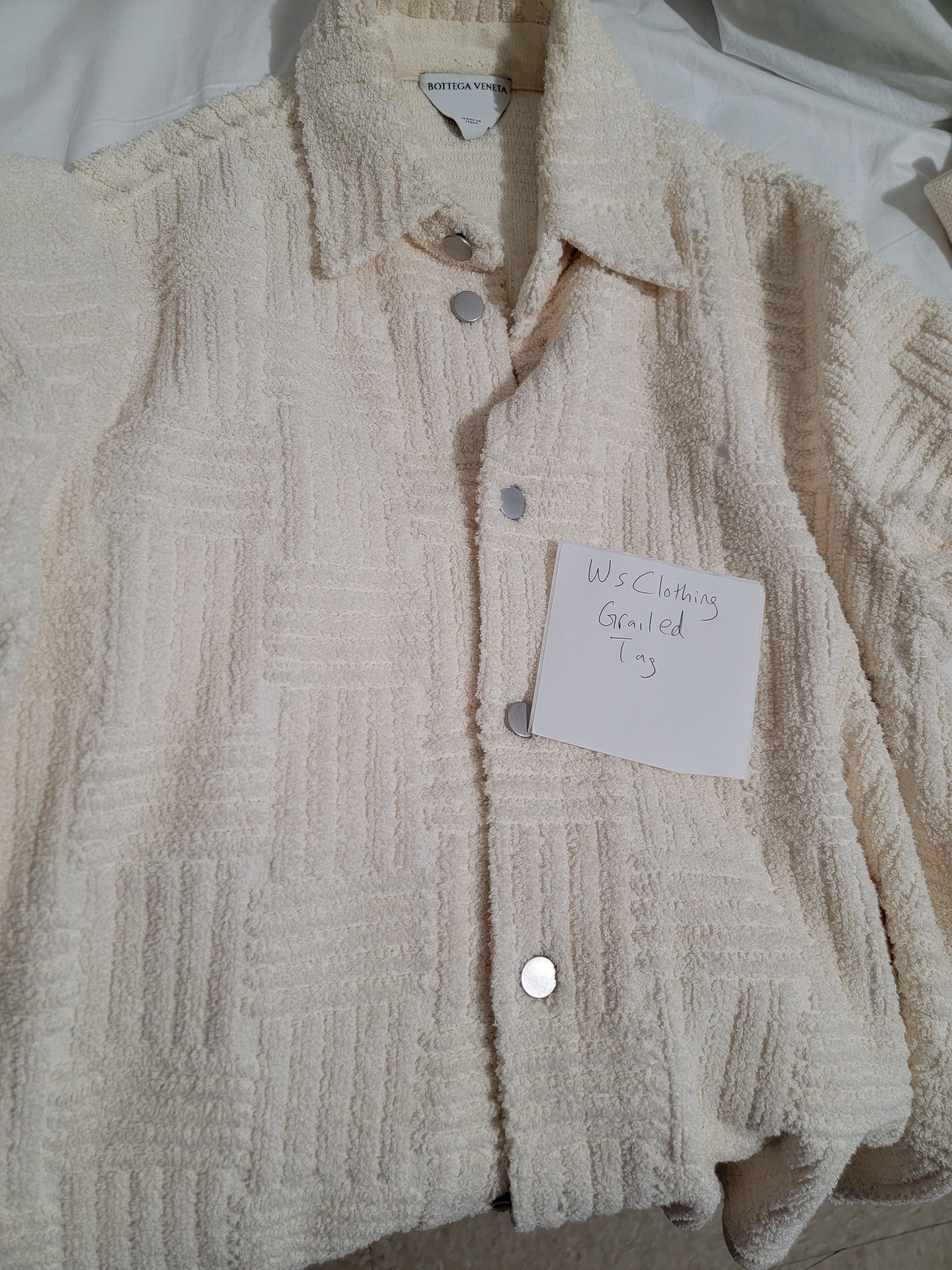 Bottega Veneta Bottega Veneta CREAM Towel Toweling Overshirt Size US L / EU 52-54 / 3 - 8 Thumbnail