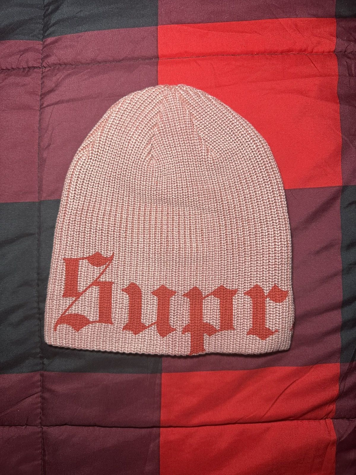 Supreme Old English Printed Beanie (SS25) - $40