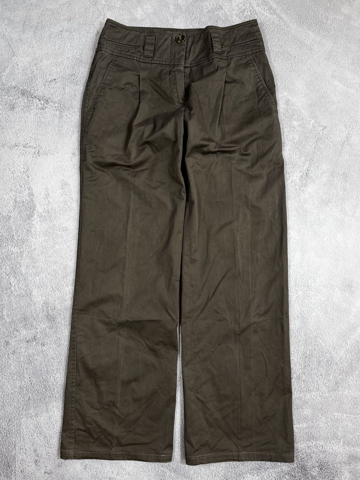 Weekend Max Mara Vintage Y2K Max Mara Weekend wide washed classic trousers Size 28" / US 6 / IT 42 - 1 Thumbnail