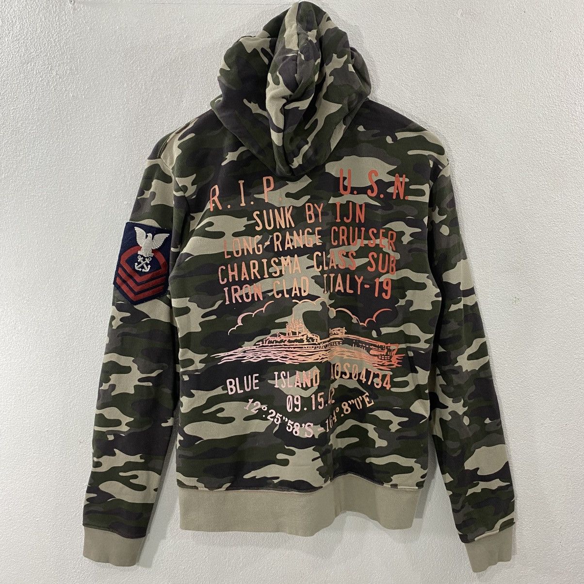 Avirex Vintage Avirex US Navy Camouflage Hoodie Size US M / EU 48-50 / 2 - 2 Thumbnail