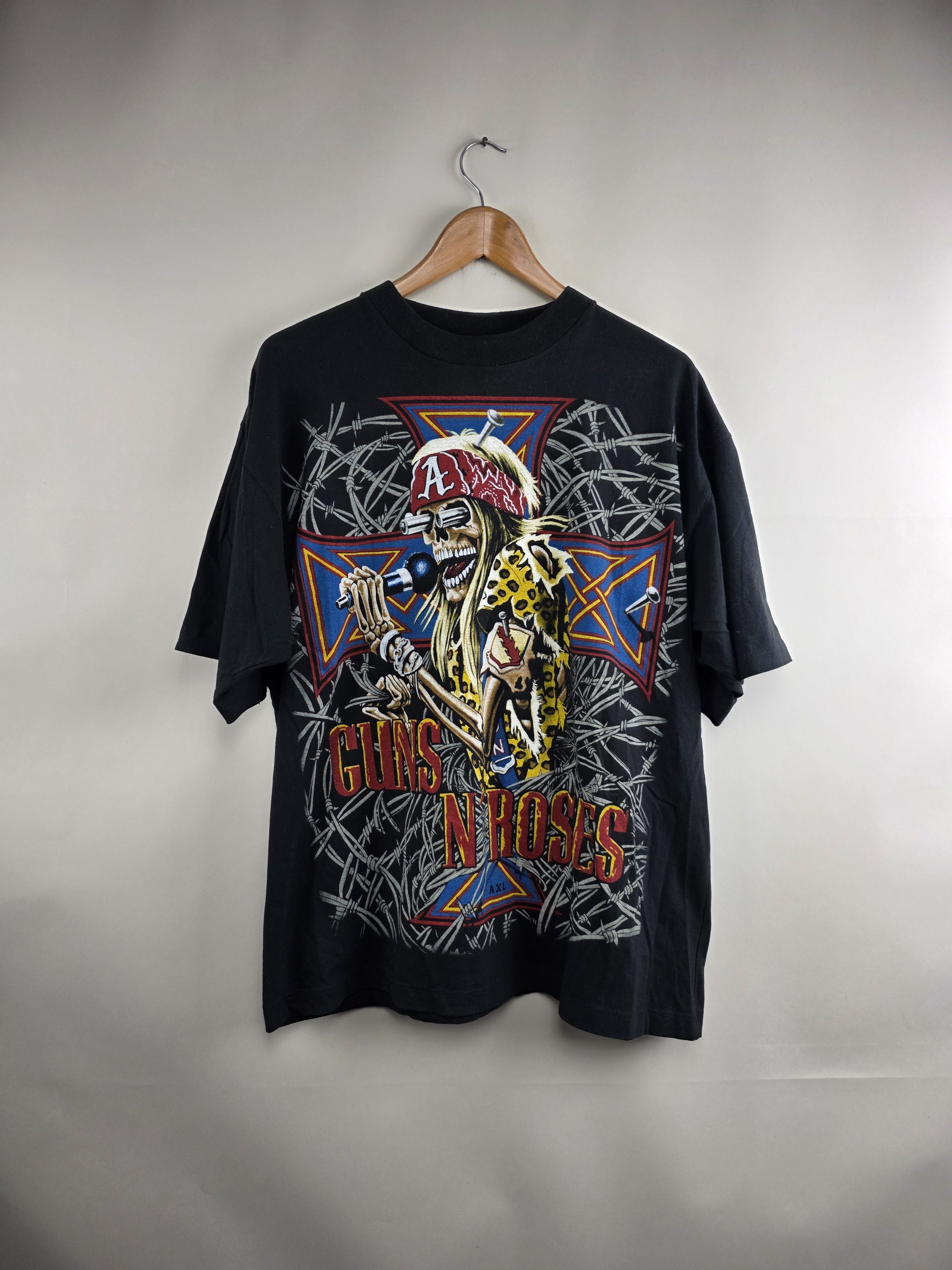 Guns N' Roses 90s Guns N Roses Axl Skeleton Tattoo L 23" 28.5" Size US XL / EU 56 / 4 - 7 Thumbnail