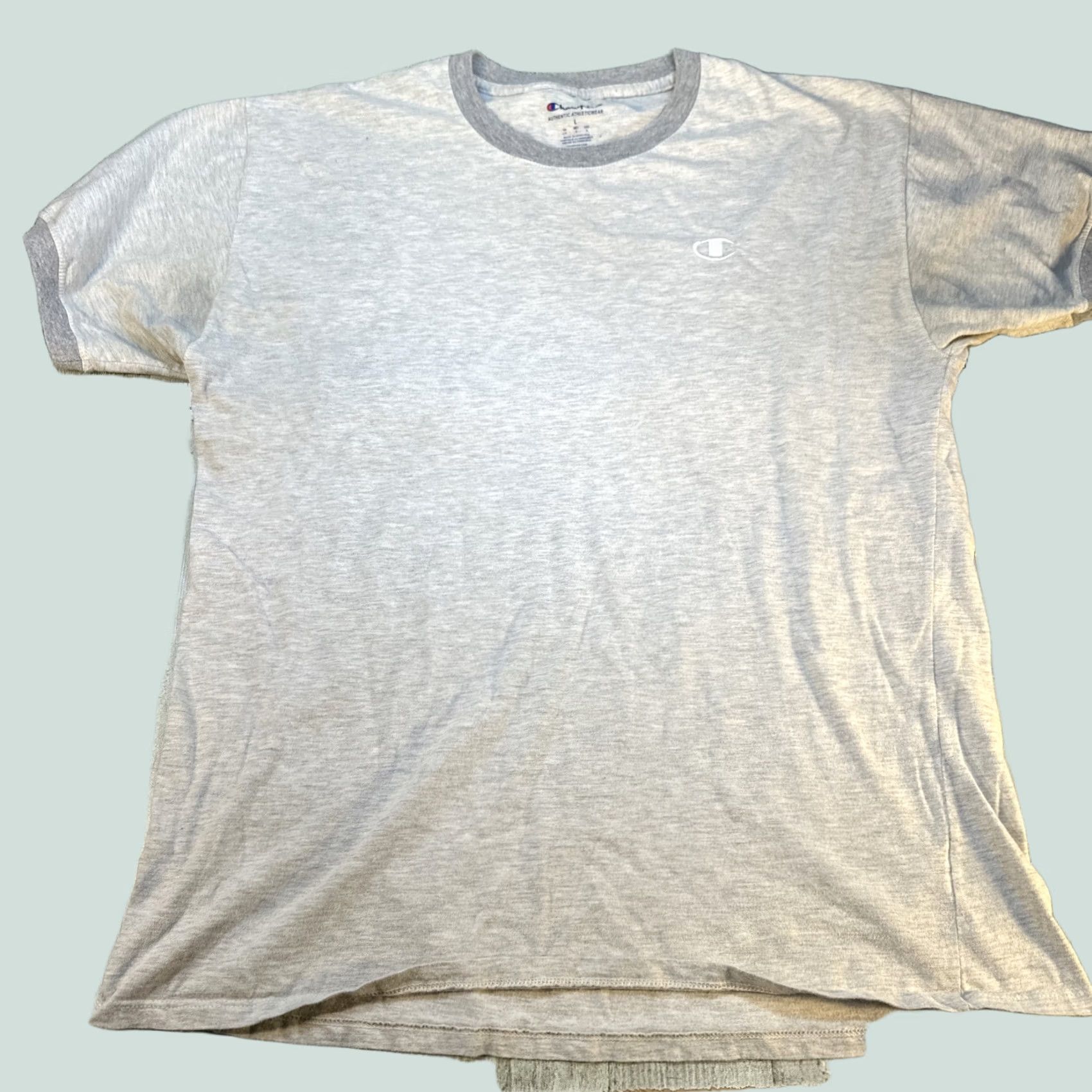 Champion Champion T Shirt Mens Large Gray Short Sleeve Cotton Embroidered Logo Crewneck Size US XXL / EU 58 / 5 - 1 Thumbnail
