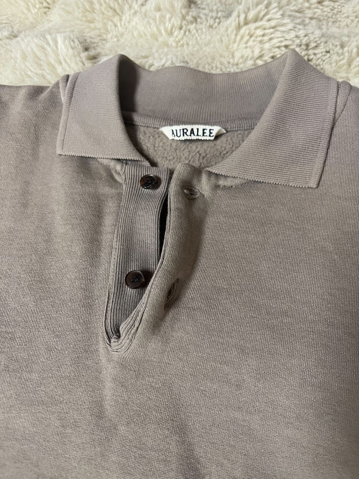 Auralee AURALEE Smooth Soft Sweat Polo Size US XXL / EU 58 / 5 - 5 Thumbnail