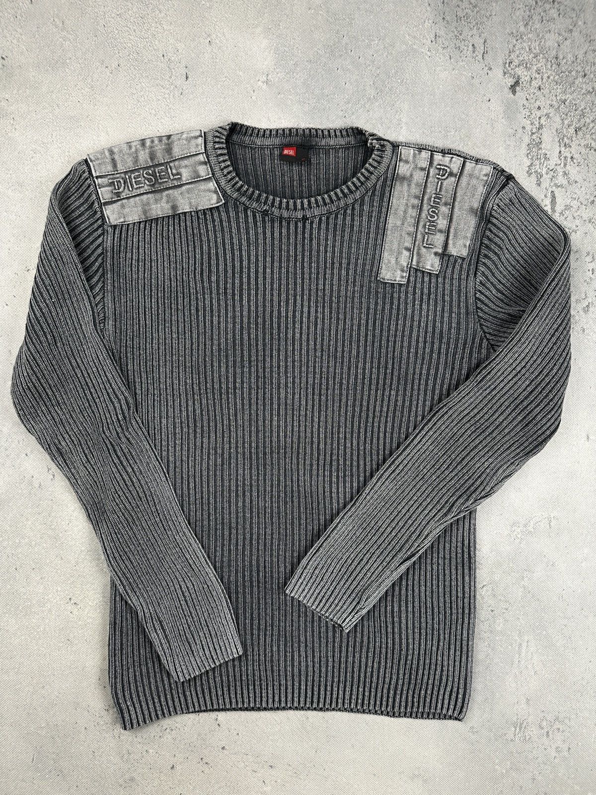 Diesel Vintage Diesel K-Martin Ribbed Knit Sweater Grey Archive Y2K Size US M / EU 48-50 / 2 - 10 Thumbnail