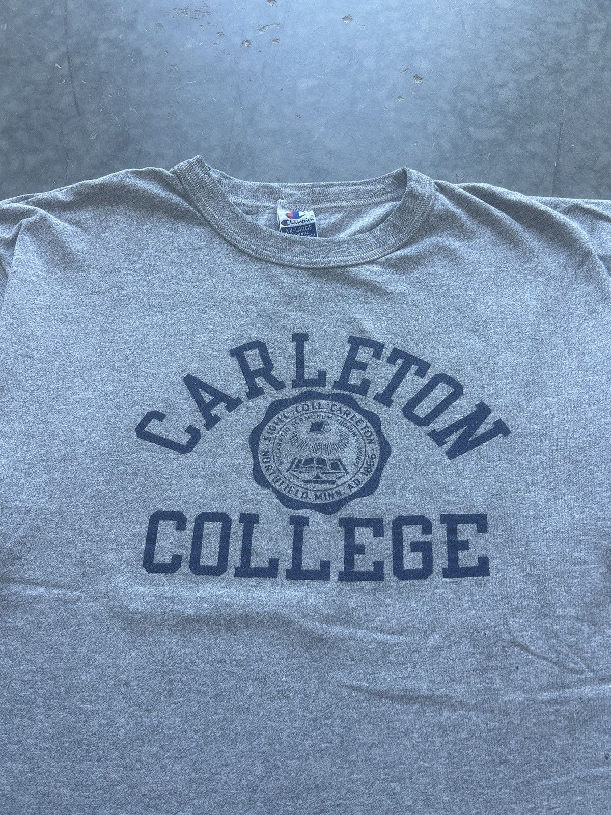 Champion × Vintage Vintage 90s Champion Carleton College Graphic Tee Size US XL / EU 56 / 4 - 1 Thumbnail