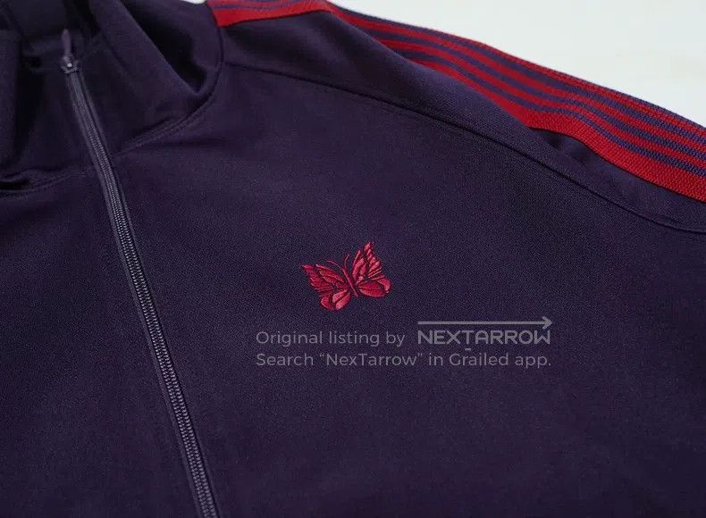 Needles Needles Butterfly embroidered striped casual jacket Size US L / EU 52-54 / 3 - 3 Thumbnail