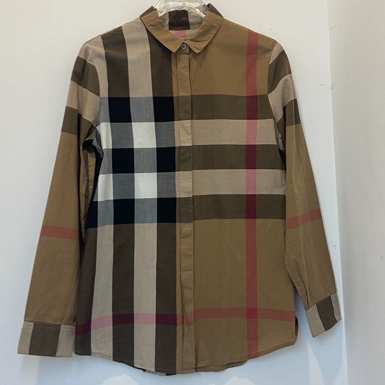 Burberry Burberry Plaid Print Loose Long Sleeve Shirt Size US XS / EU 42 / 0 - 1 Thumbnail