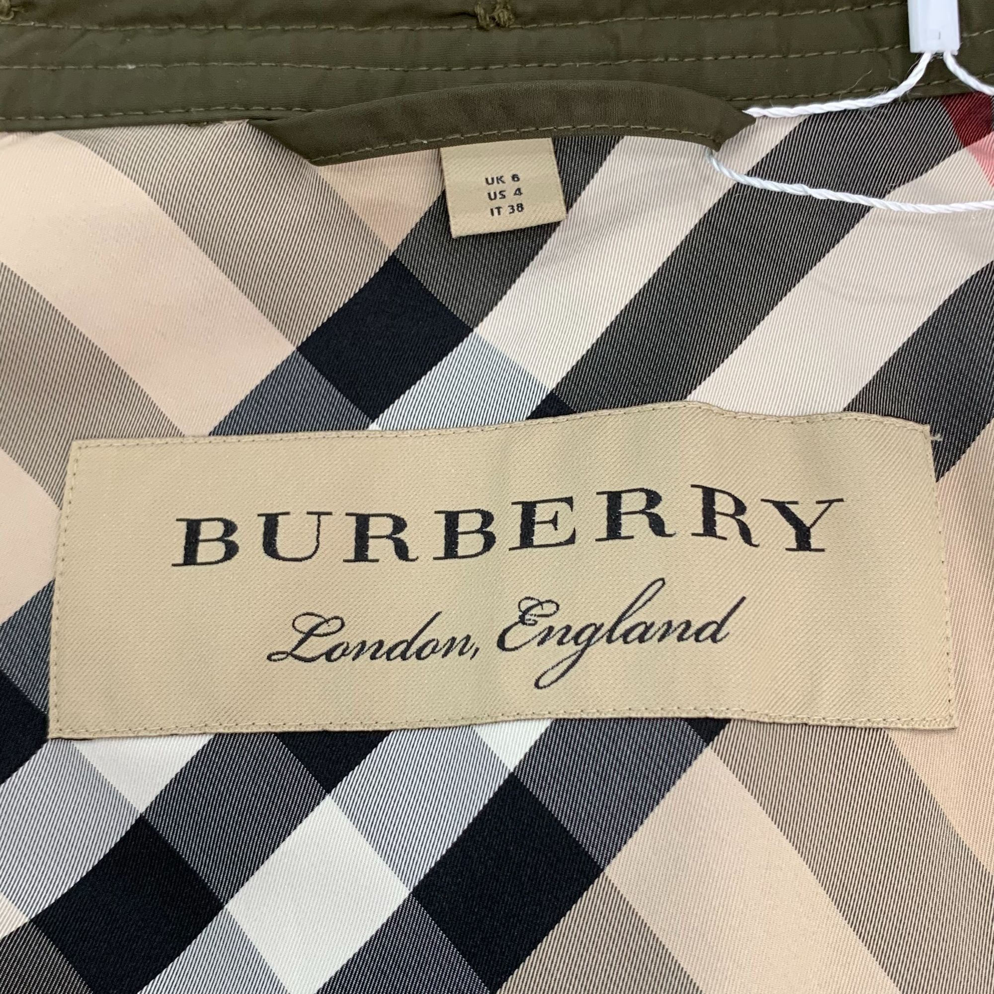 Burberry Burberry Military Green Double-Breasted Trench Coat W/ Belt Size S / US 4 / IT 40 - 2 Thumbnail