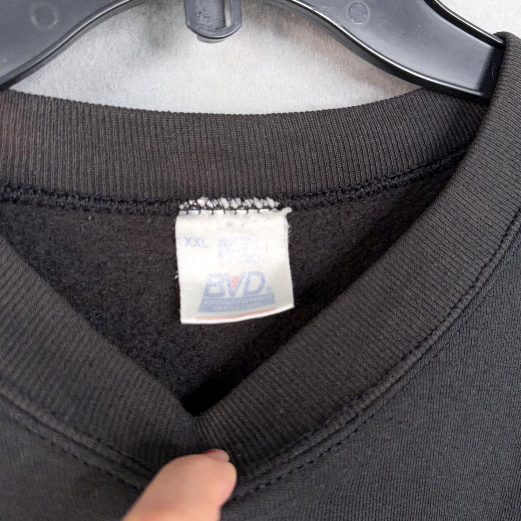 Vintage VINTAGE BVD Sweatshirt Mens 2XL Black Crewneck Pullover Fleece Blank Grunge Classic 90s Men Womens? Size US XXL / EU 58 / 5 - 6 Thumbnail
