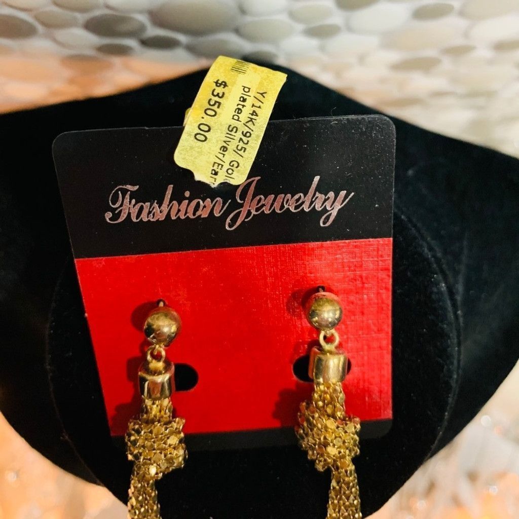 Other SALE !!Sterling Silver 14k Gold Plated BN Earrings Size ONE SIZE - 3 Thumbnail