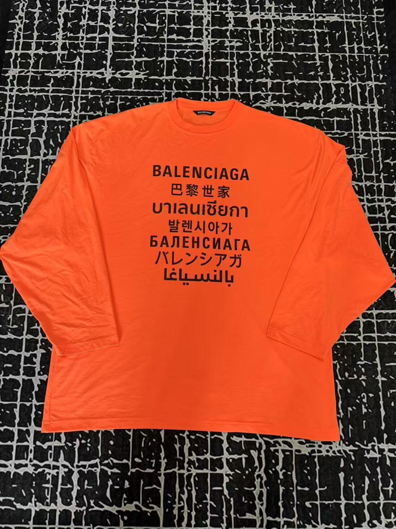 Balenciaga Balenciaga Logo Print Orange Sweatshirt Size US L / EU 52-54 / 3 - 1 Thumbnail
