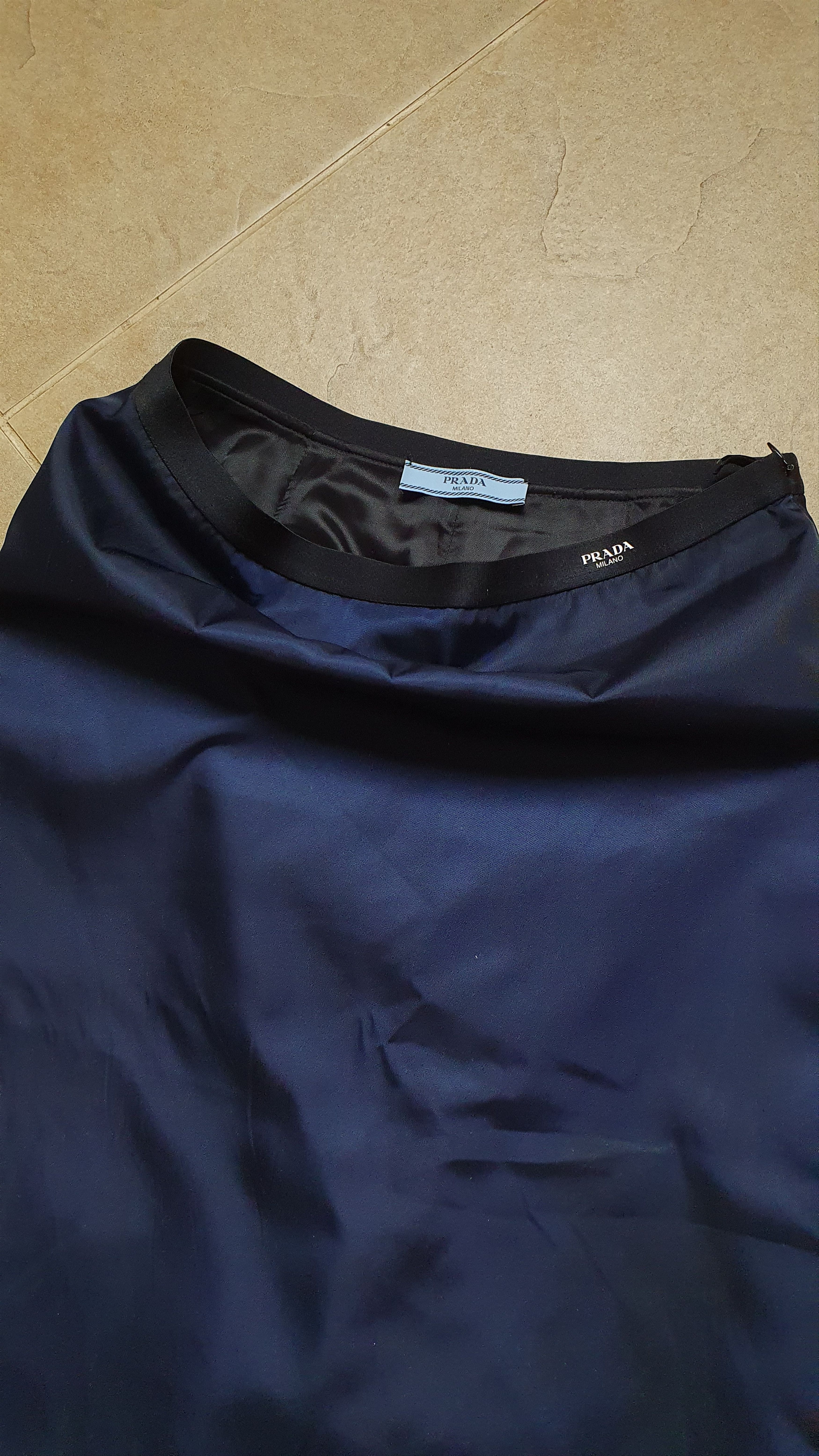 Prada Vintage women's re-nylon skirt PRADA blue skirt size 38 Size 38" / US 16 / IT 52 - 12 Thumbnail